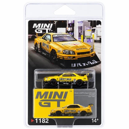 Mini GT Nissan LB-ER34 Super Silhouette Sport Yellow - MGT01182-BL - Blister Version
