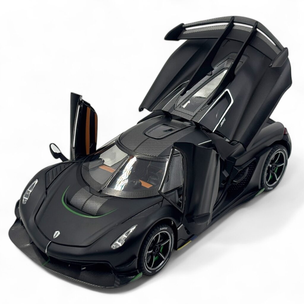 Premium Koenigsegg Jesko Diecast Model Car – 1:24 Scale Metal Toy Hypercar with Opening Doors & Bonnet