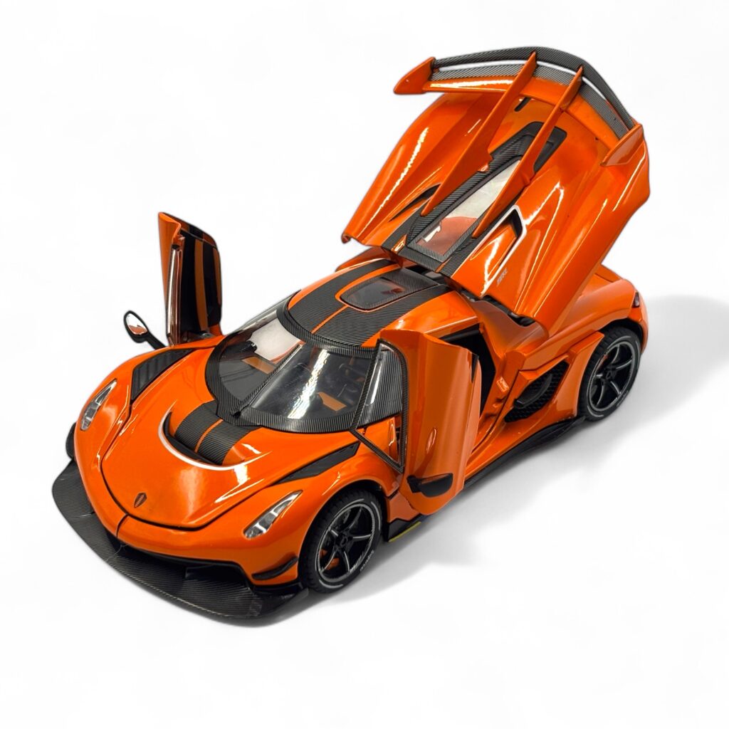 Premium Koenigsegg Jesko Diecast Model Car – 1:24 Scale Metal Hypercar Toy with Opening Doors & Engine Bay