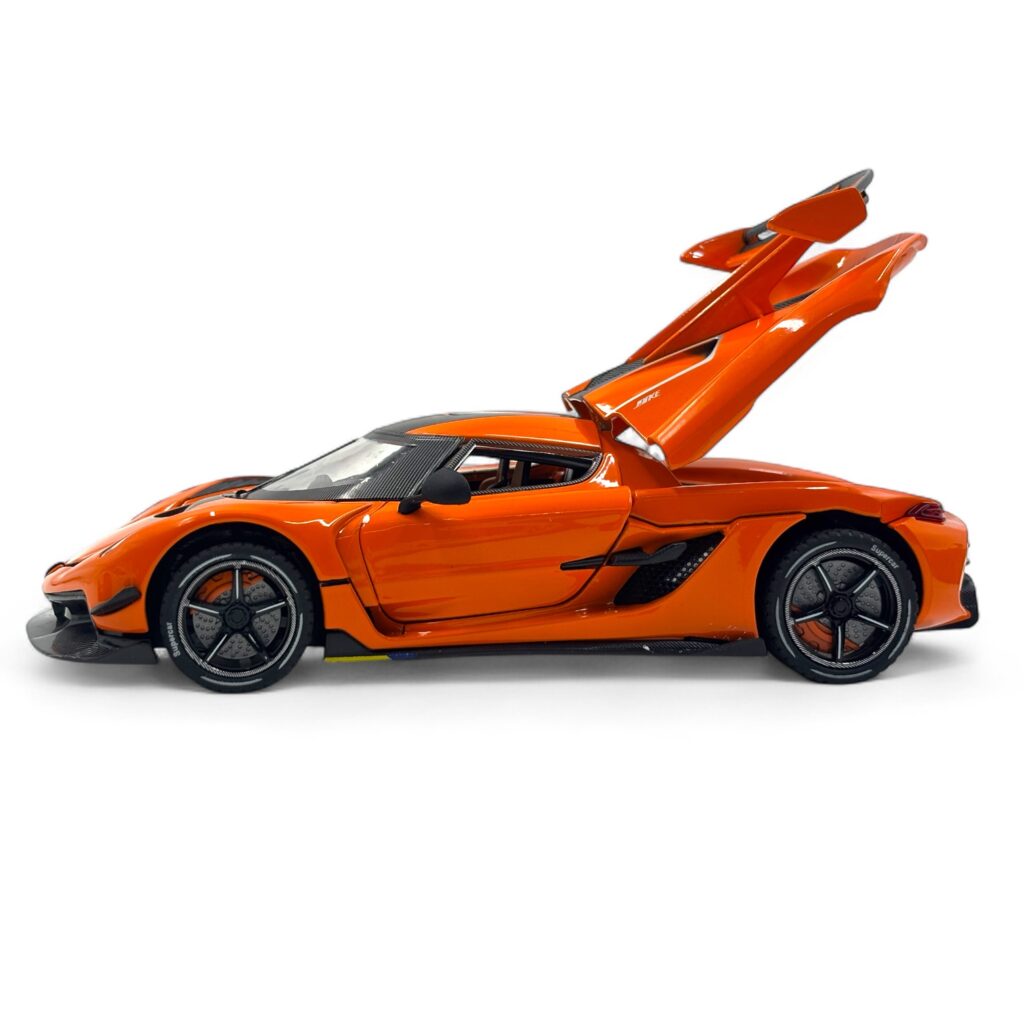 Premium Koenigsegg Jesko Diecast Model Car – 1:24 Scale Metal Hypercar Toy with Opening Doors & Engine Bay