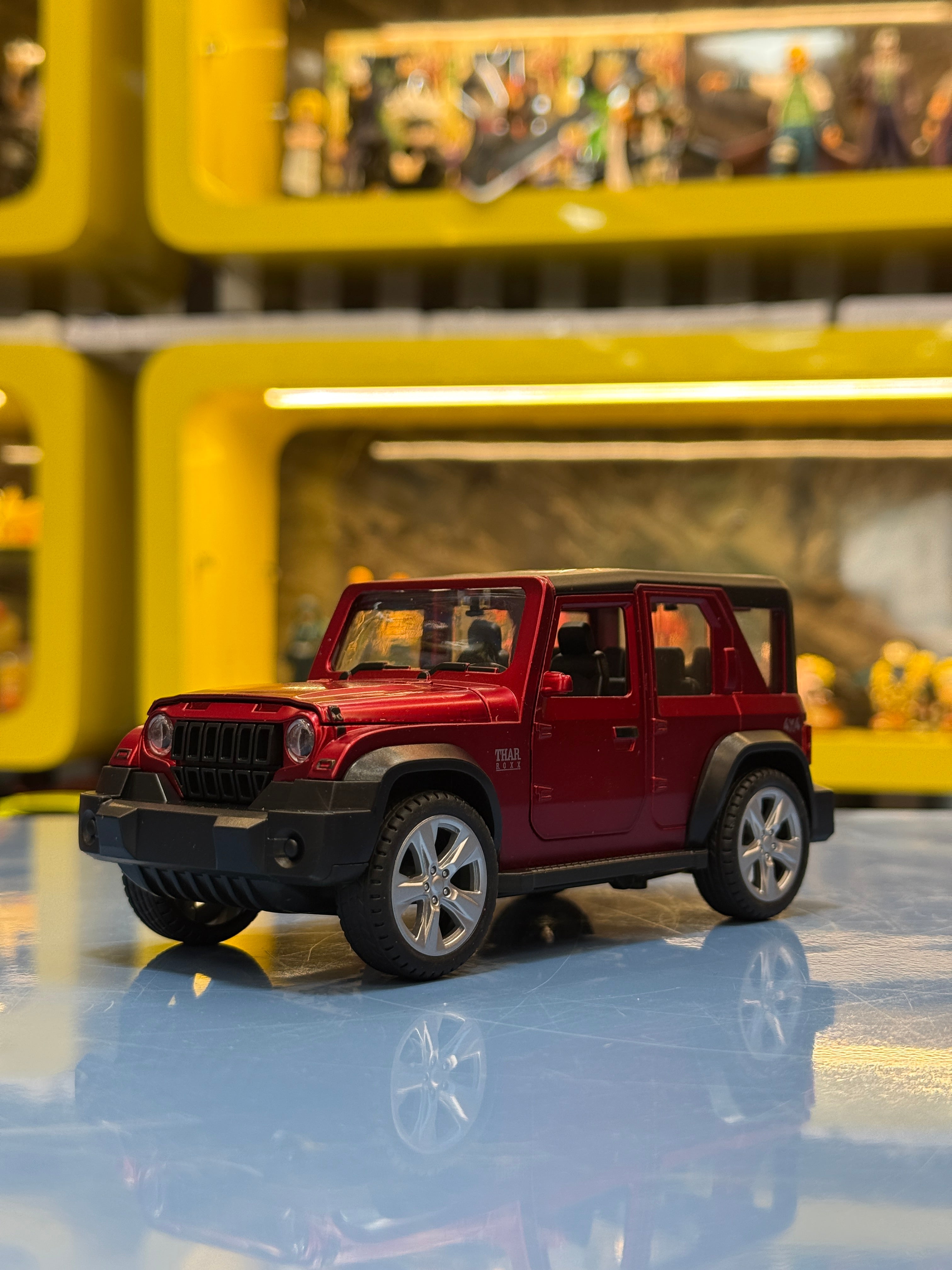 Mahindra Thar 4x4 1:32 Scale Premium Diecast Metal Toy Car Model with Opening Doors & Bonnet (Red)