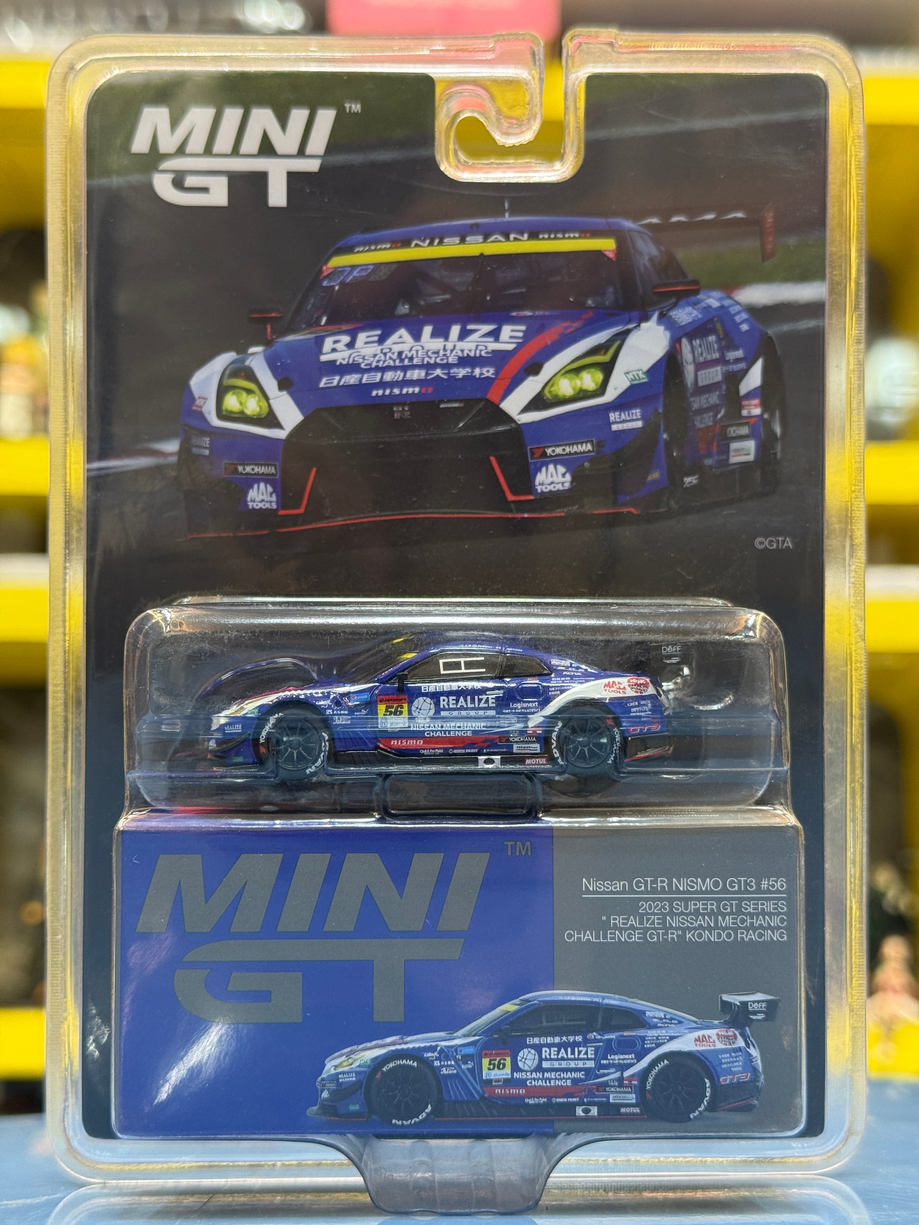 Mini GT Nissan GT-R NISMO GT3 #56 Diecast Metal Toy Car – 1:64 Scale Premium Collectible Model