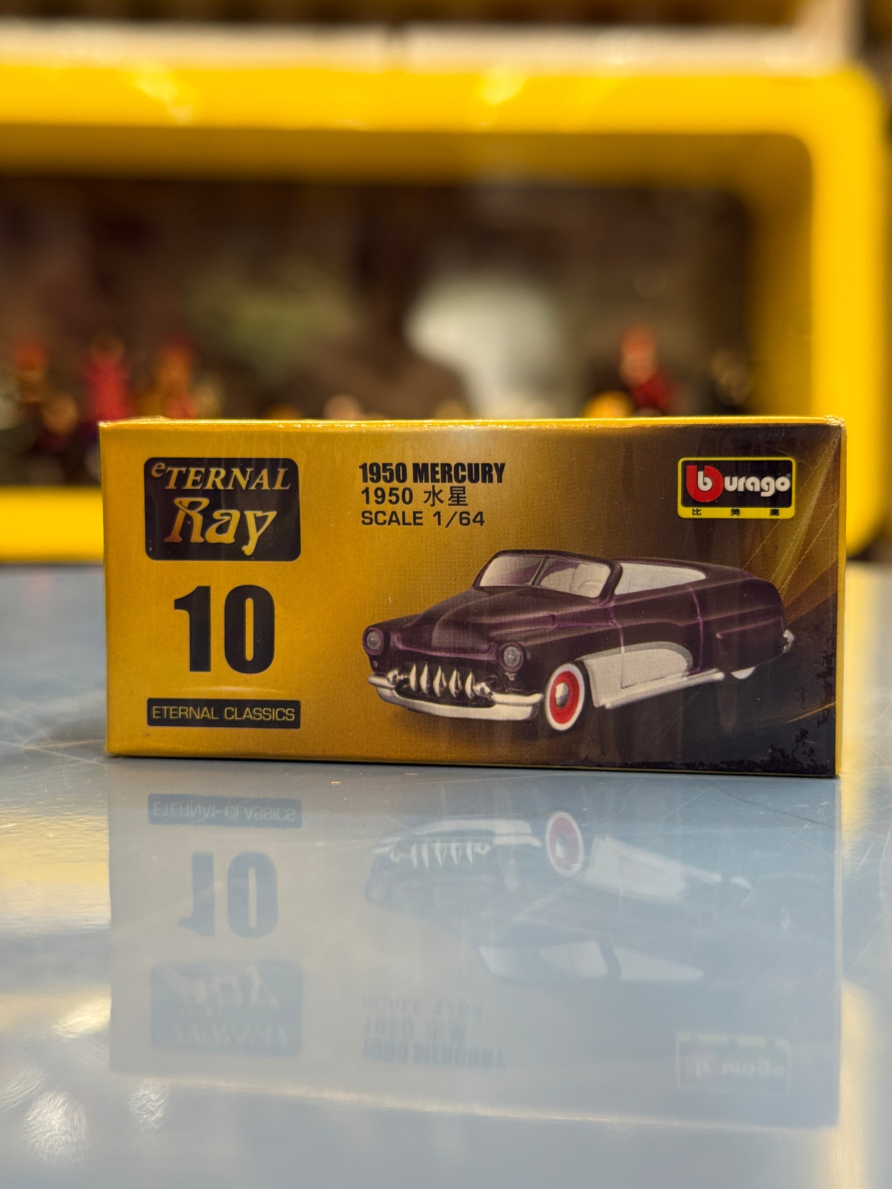 Eternal Ray Bburago 1950 Mercury Diecast Metal Toy Car – 1:64 Scale Vintage Classic Model