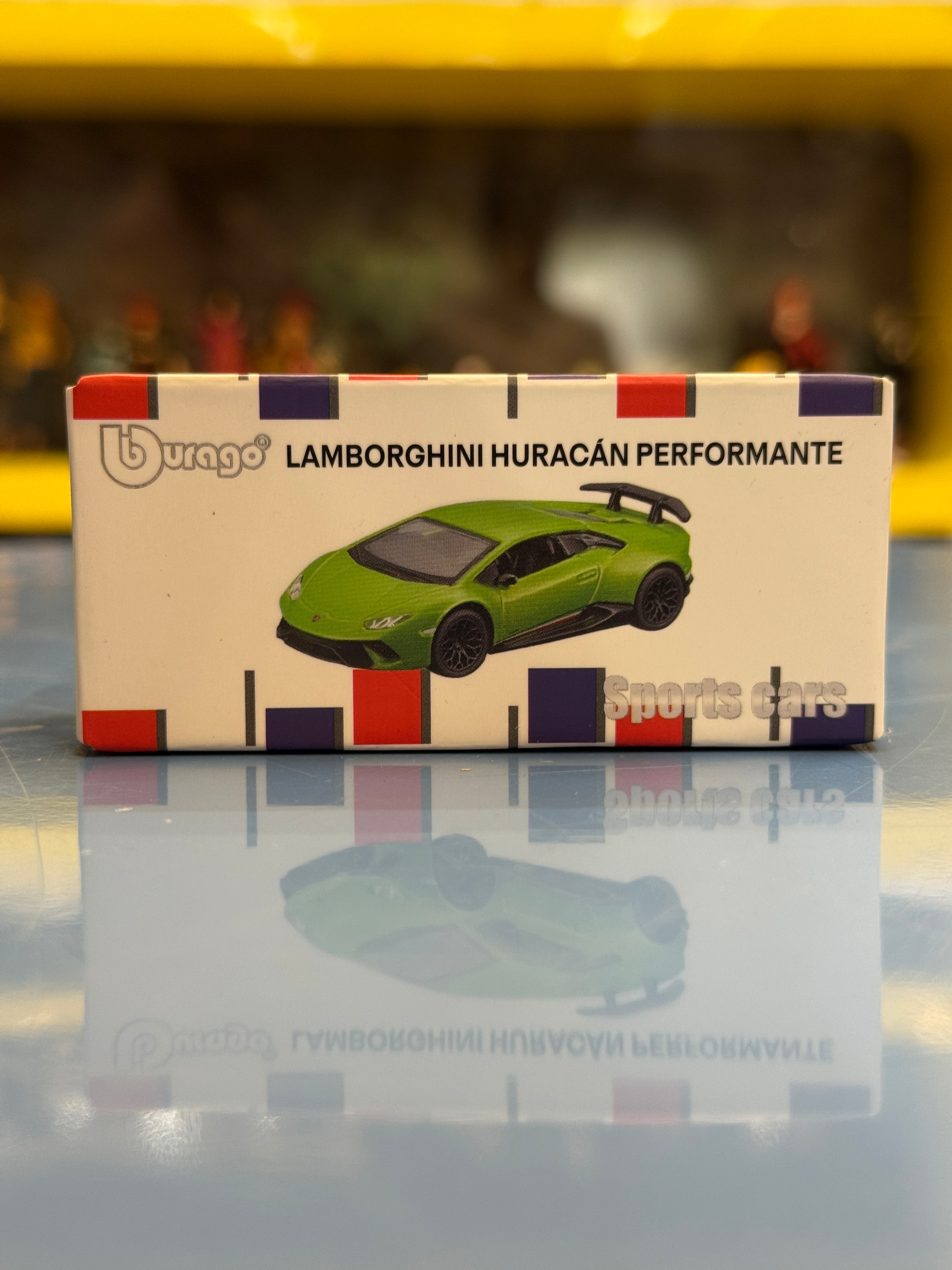 Bburago Lamborghini Huracán Performante Green Diecast Metal Toy Car – Premium 1:64 Scale Sports Model