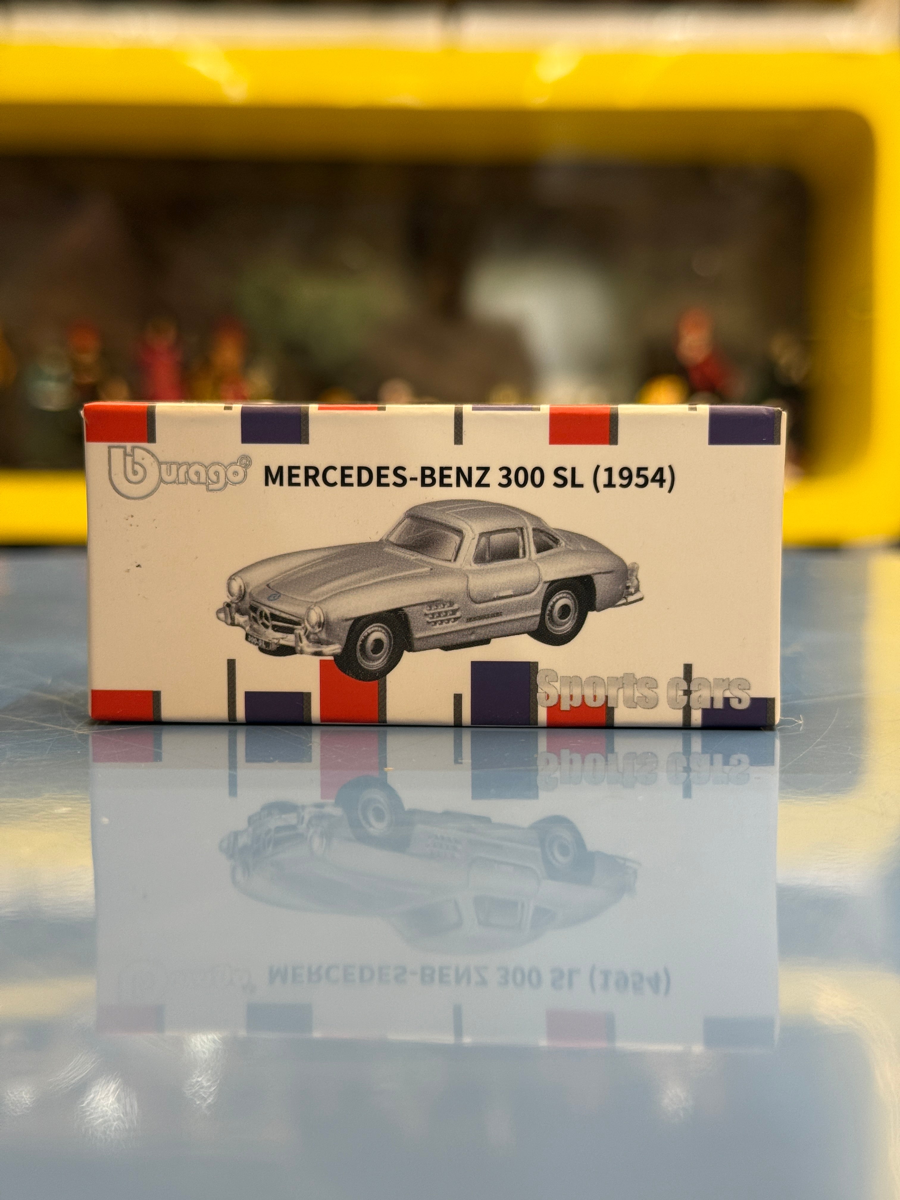 Bburago Mercedes-Benz 300 SL (1954) Diecast Metal Toy Car – Premium 1:64 Scale Classic Sports Model