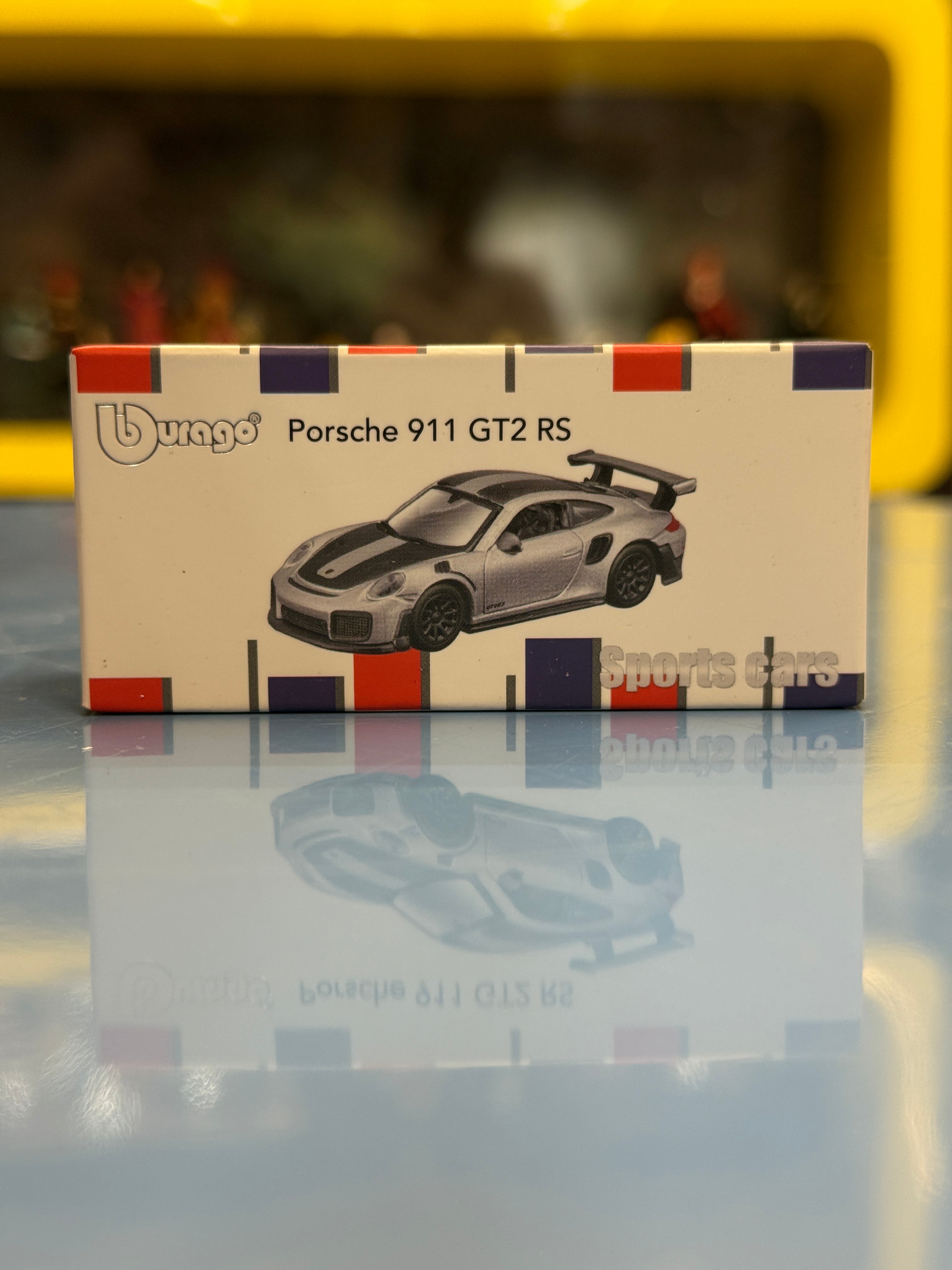 Bburago Porsche 911 GT2 RS Diecast Metal Toy Car – Premium 1:64 Scale Sports Car Model