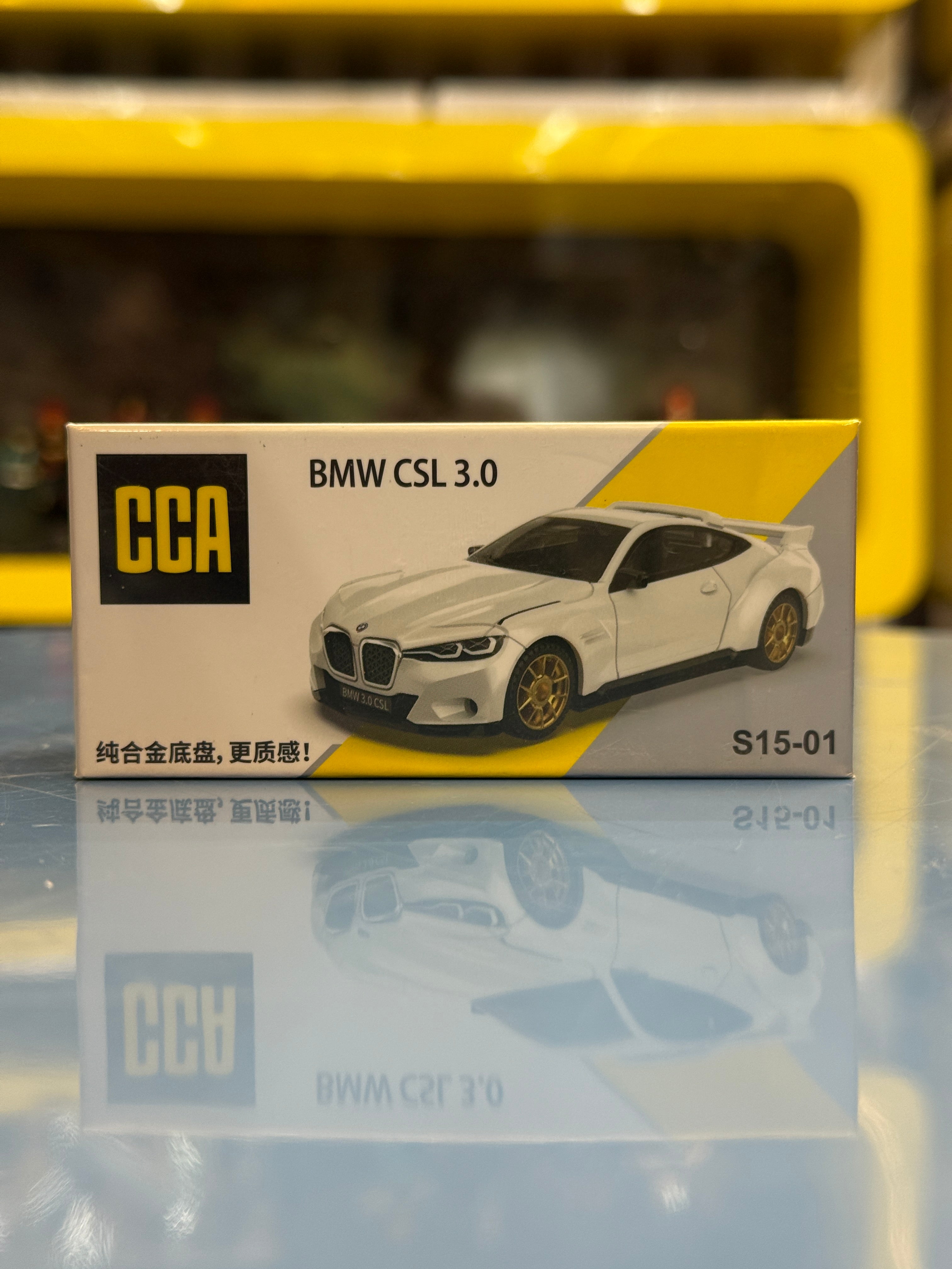 CCA BMW CSL 3.0 Diecast Metal Toy Car – 1:64 Scale Premium Collector Edition