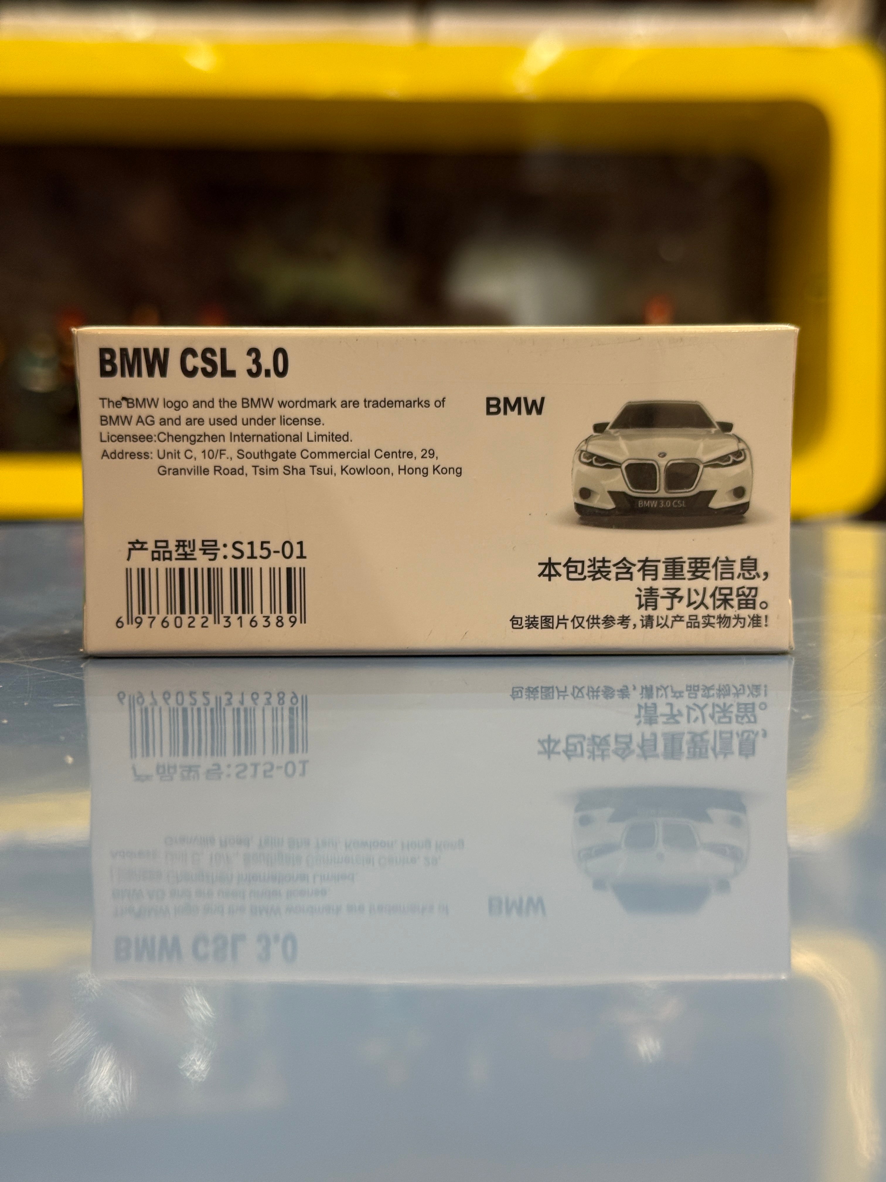 CCA BMW CSL 3.0 Diecast Metal Toy Car – 1:64 Scale Premium Collector Edition