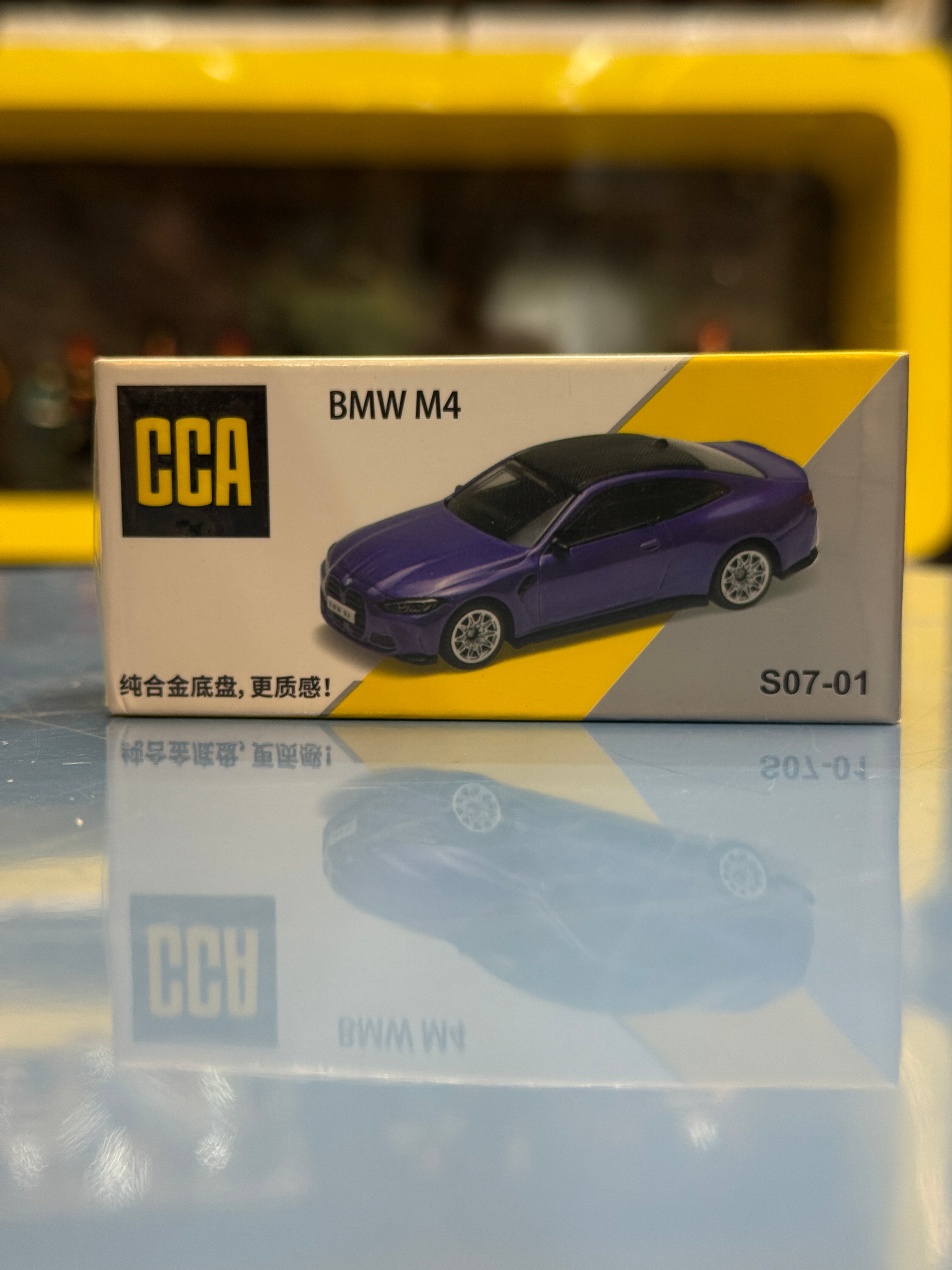 CCA BMW M4 Diecast Metal Toy Car – 1:64 Scale Premium Collector Model (Purple Finish)