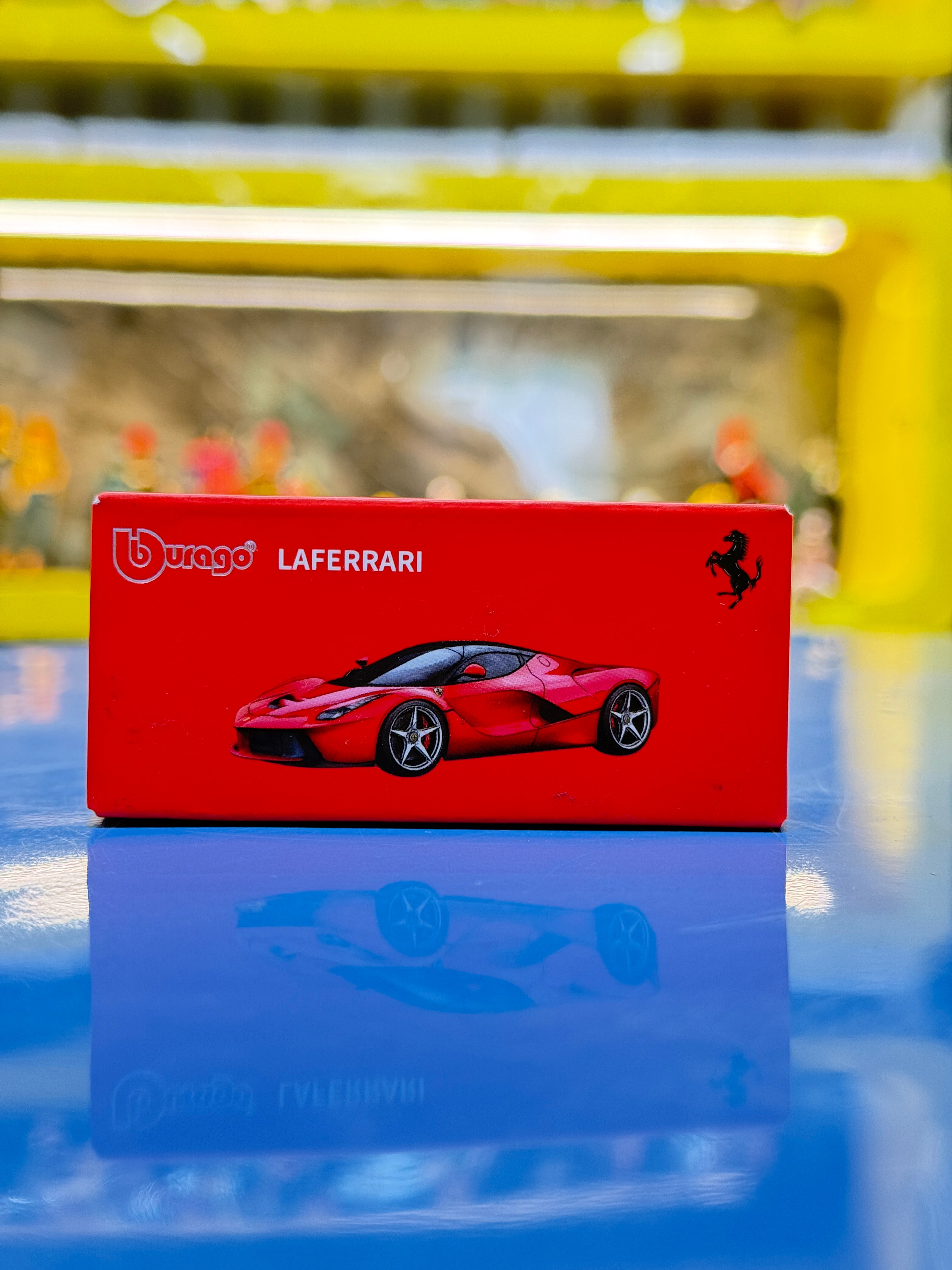 Bburago Ferrari LaFerrari Diecast Metal Toy Car – Premium 1:64 Scale Red Hypercar Model