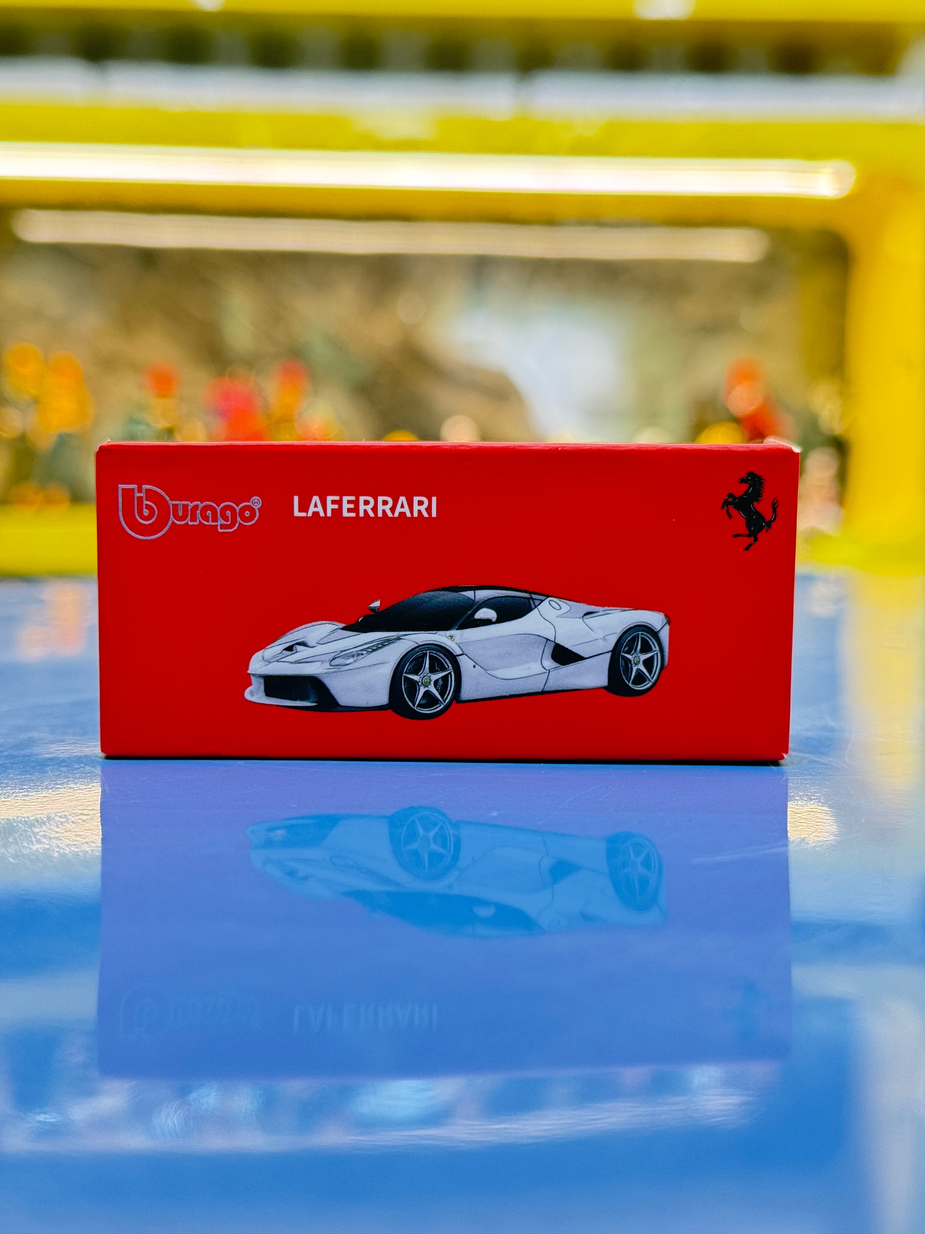 Bburago Ferrari LaFerrari White Diecast Metal Toy Car – Premium 1:64 Scale Hypercar Model