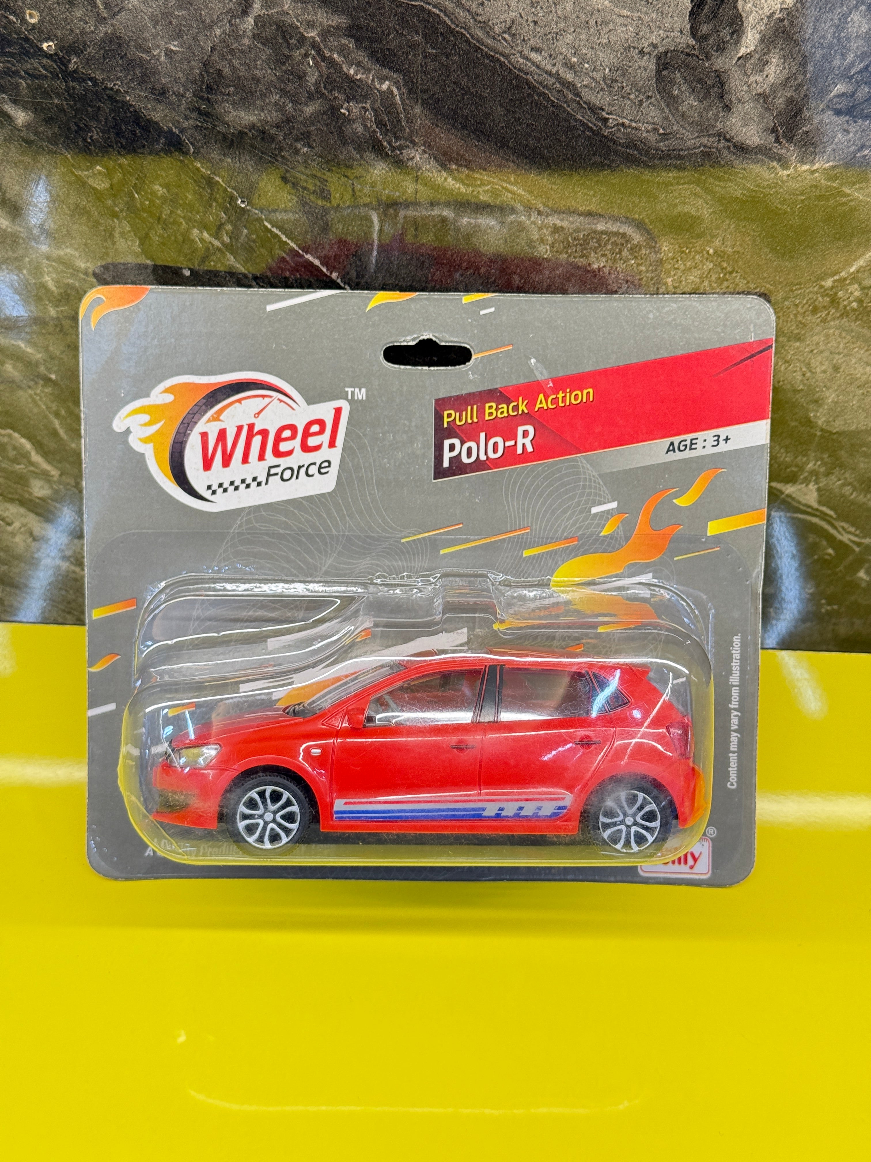 Centy Polo-R Red Pull Back Action Plastic Toy Car