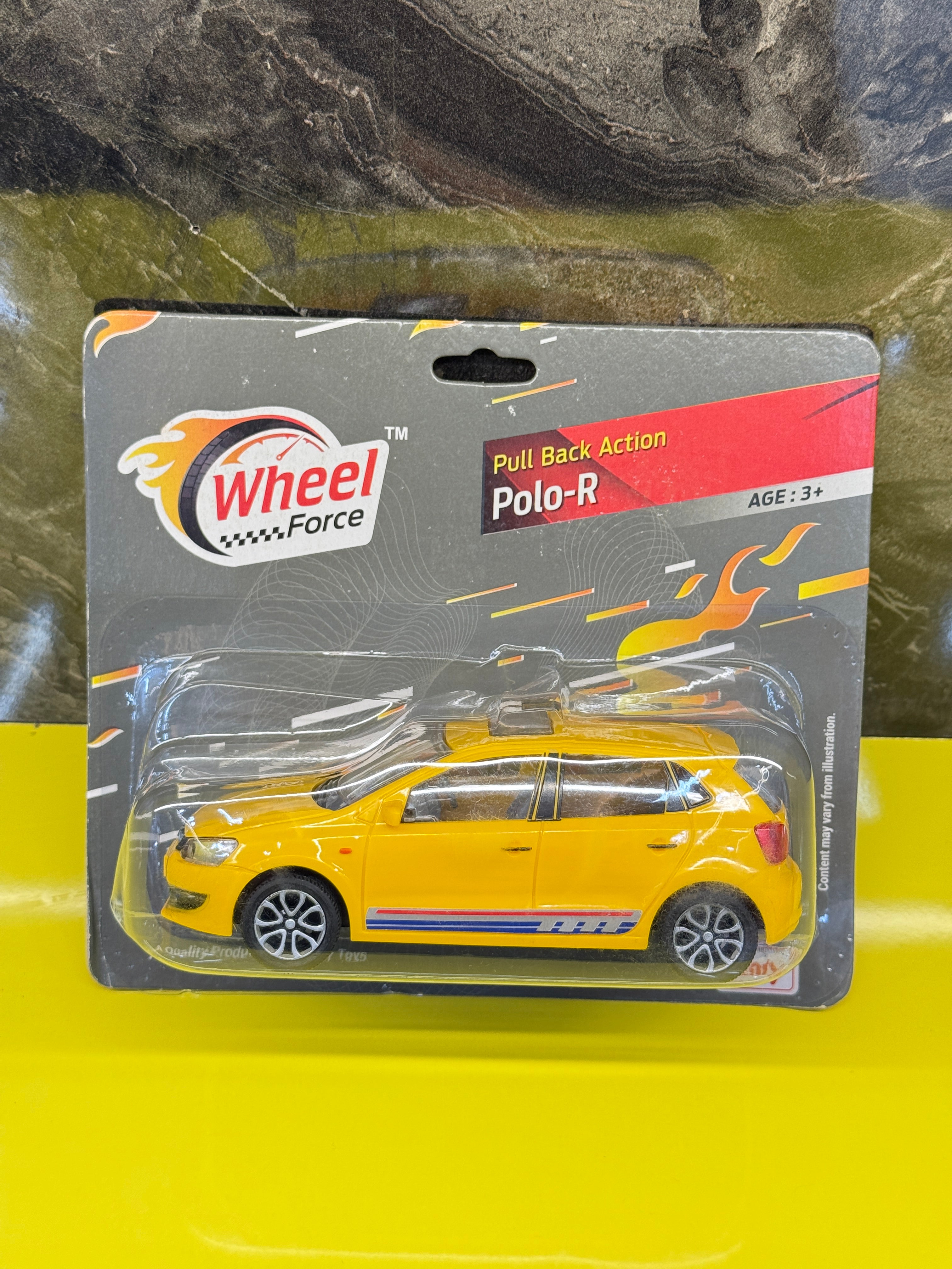 Centy Volkswagen Polo Pull Back Action Toy Car – Yellow