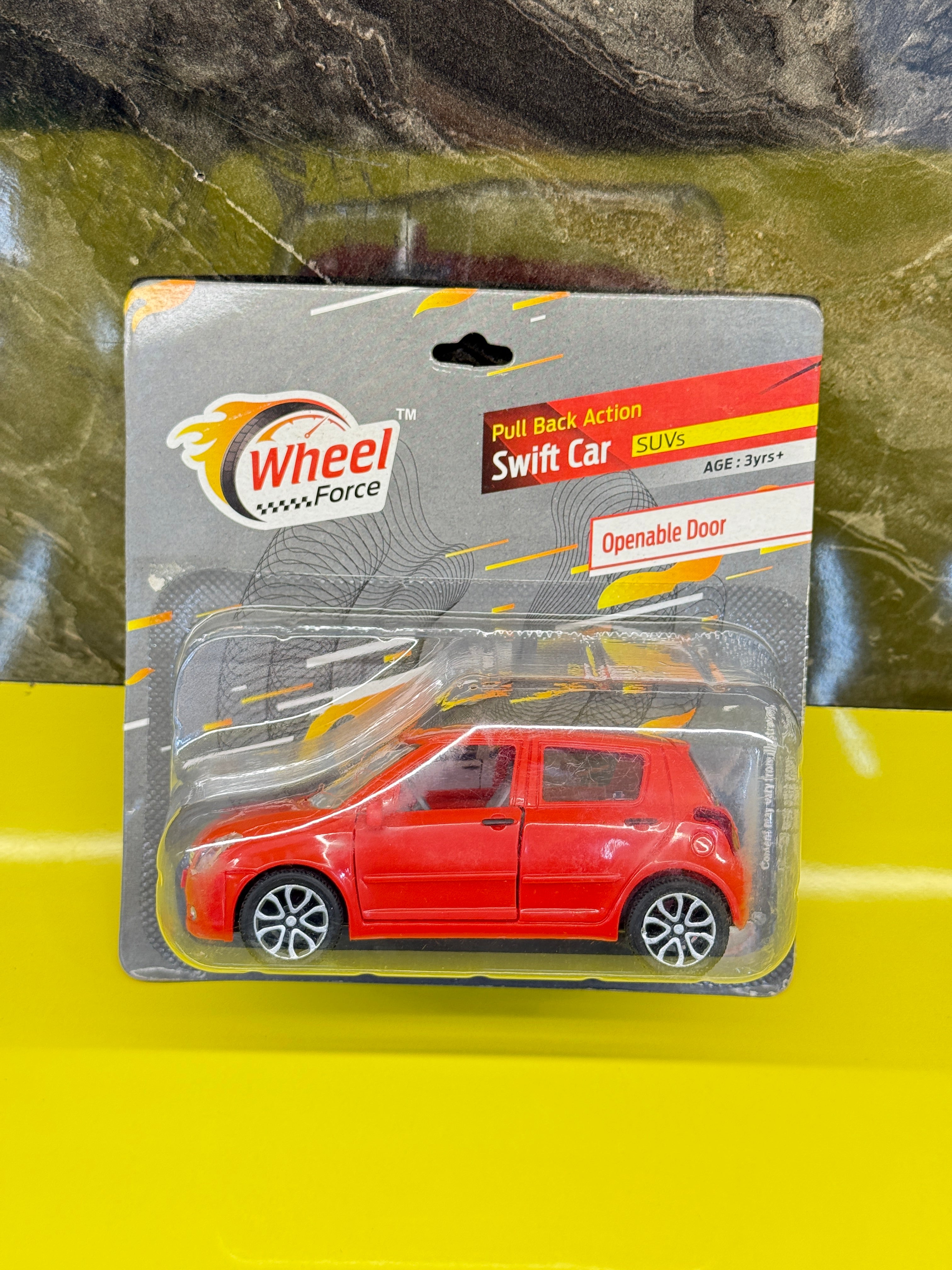 Centy Maruti Suzuki Swift Red Pull Back Action Plastic Toy Car with Opening Doors