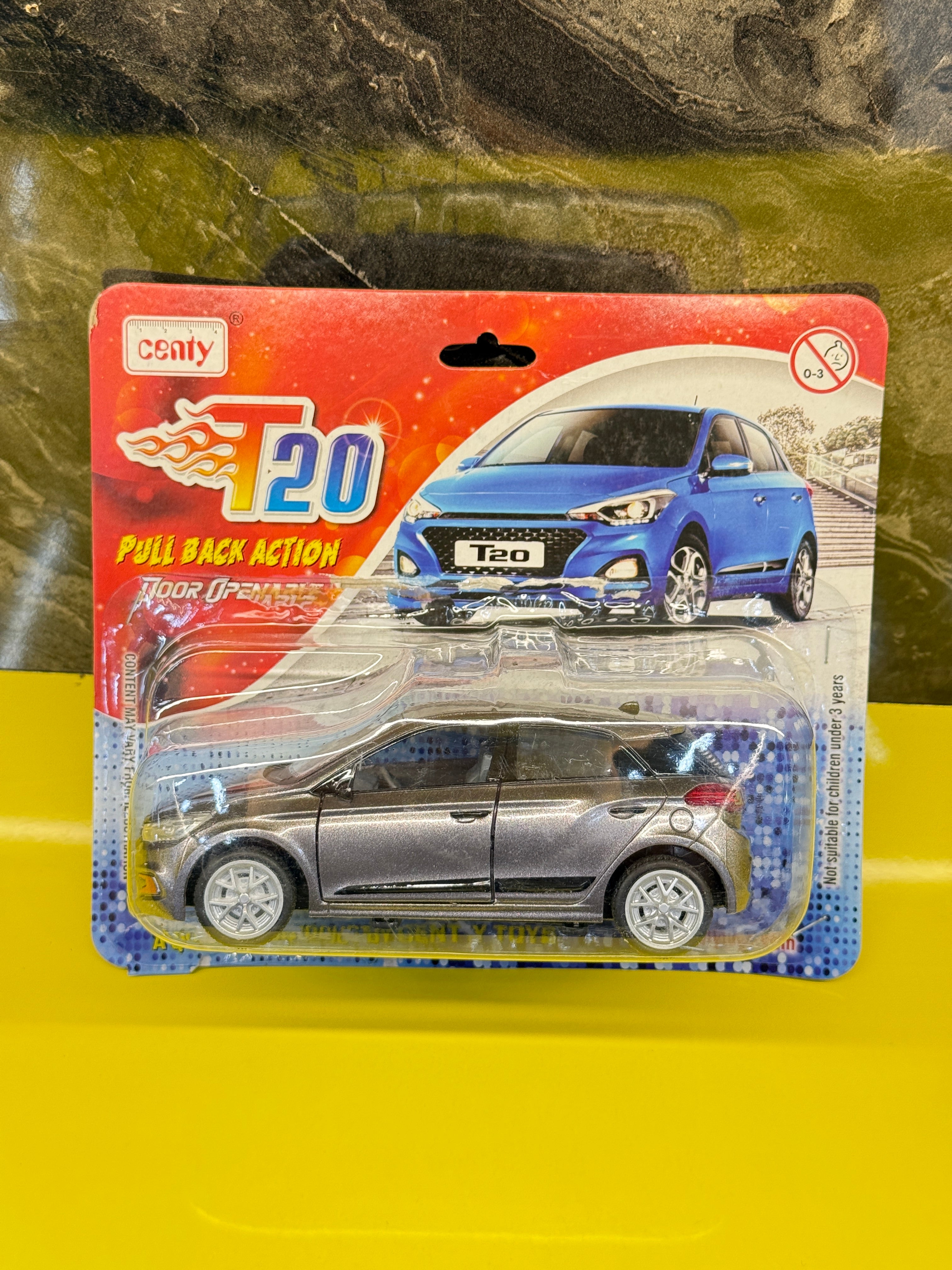 Centy Hyundai i20 Grey Pull Back Action Plastic Toy Car with Opening Doors
