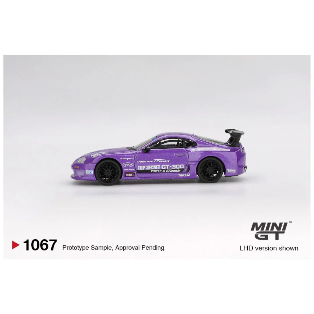 MINI GT 1:64 Toyota Supra A80 Top Secret GT-300 Purple Diecast Model
