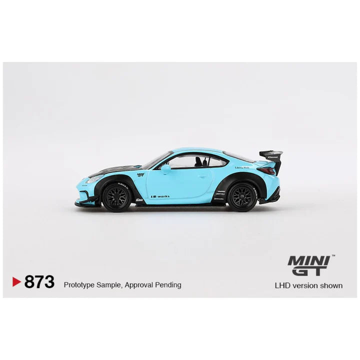 Mini GT Toyota GR86 LB★Nation Baby Blue Diecast Metal Toy Car – 1:64 Scale Premium Collector Model