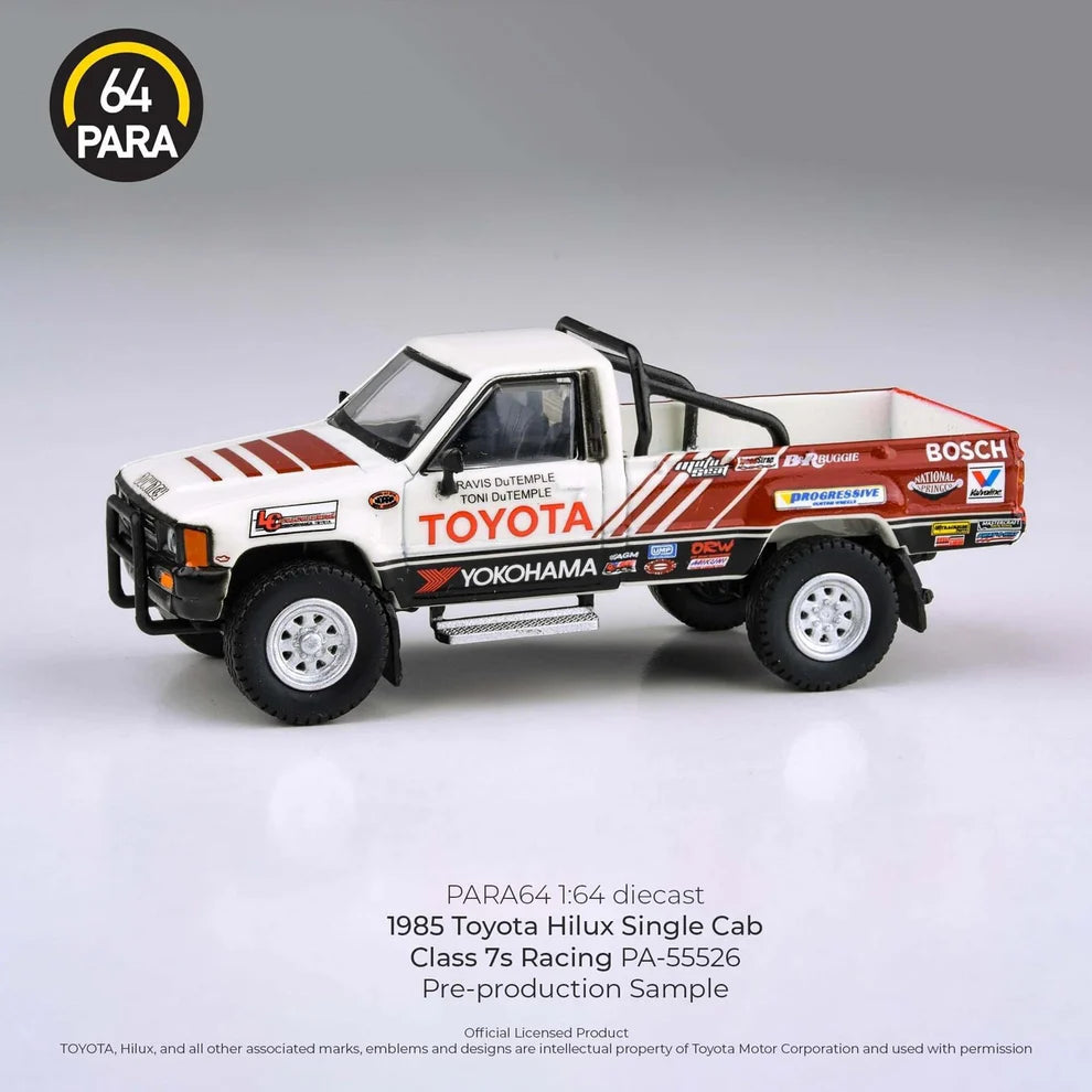 PARA64 Toyota Hilux 1985 Class 7s Racing 1:64 Scale Diecast Metal Pickup Truck Toy Car