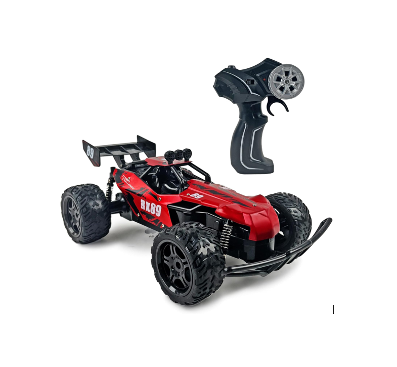 High-Speed RC Buggy Car – 1:14 Scale Off-Road Racing Remote Control Car with Shock Absorbers & Rubber Tyres (Red)