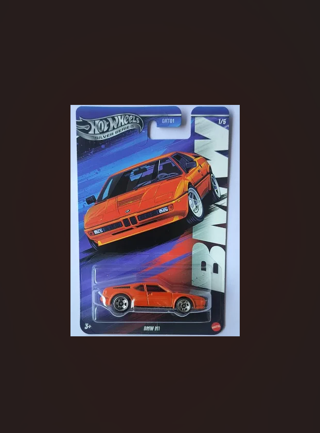 Hot Wheels BMW M1 Silver Series Diecast Metal Toy Car (1:64 Scale, Premium Collectible)