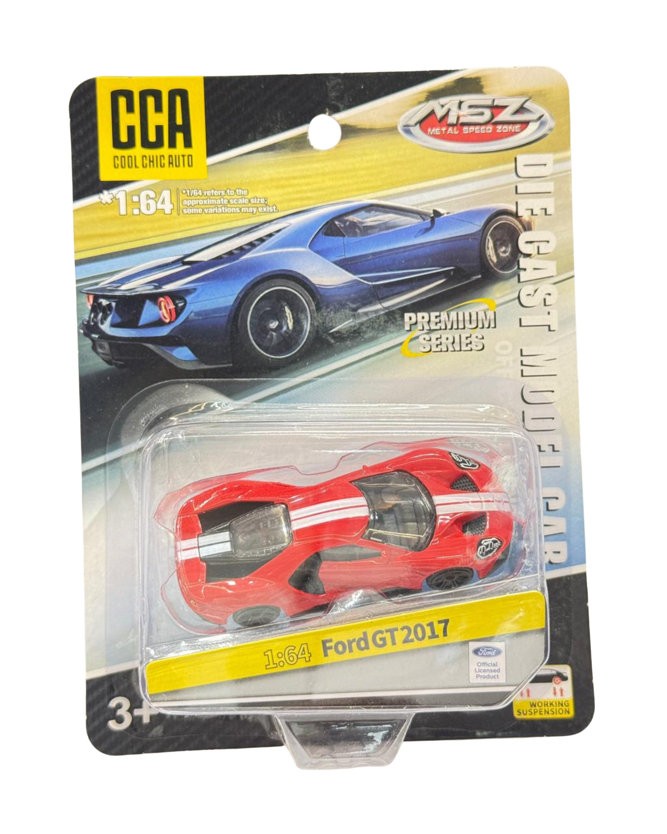 CCA MSZ 1:64 Ford GT 2017 Diecast Metal Toy Car – Premium Miniature Model (Red)