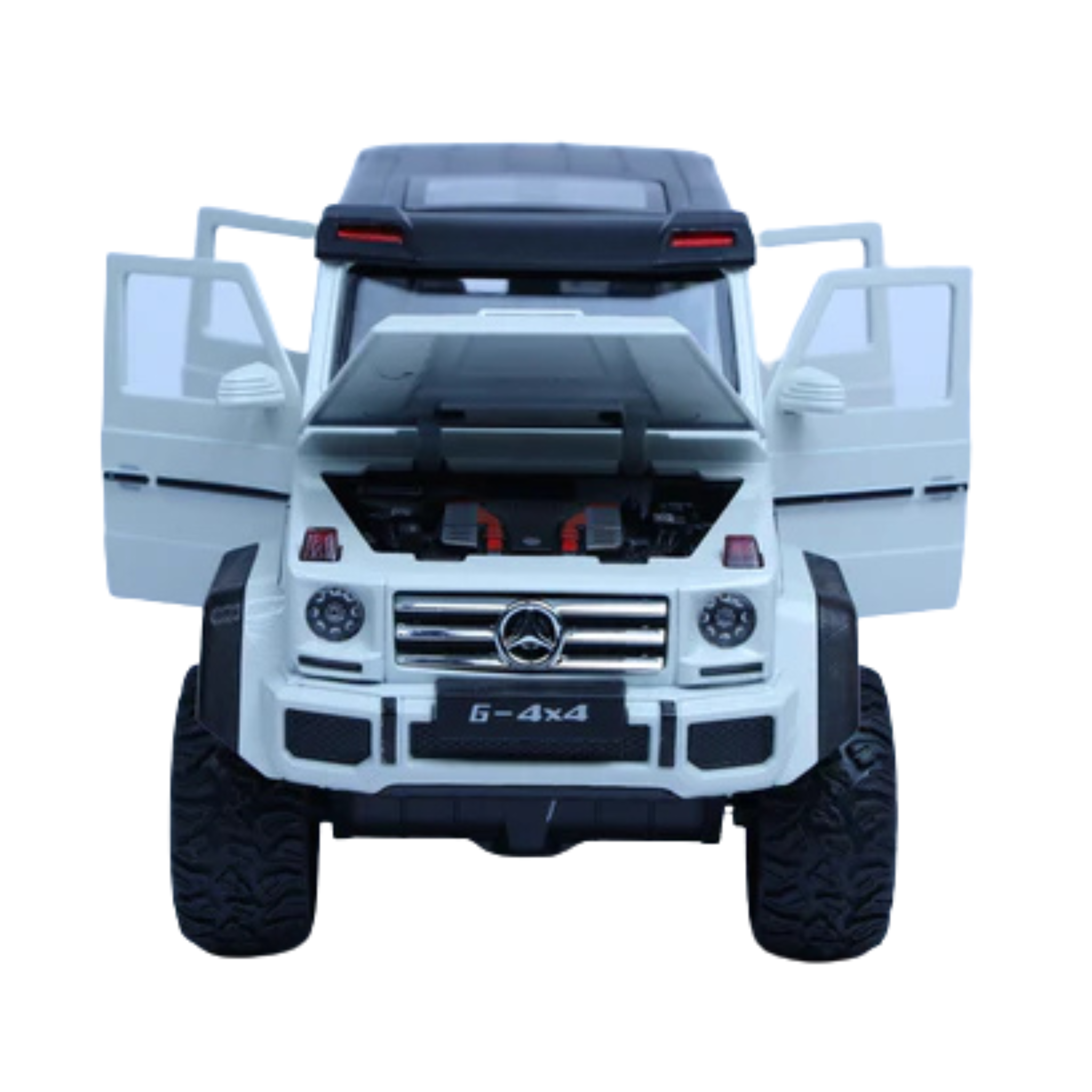 Mercedes-Benz G-Class 4x4 White 1:24 Scale Diecast Model | Openable Doors & Lights | Luxury SUV Collectible