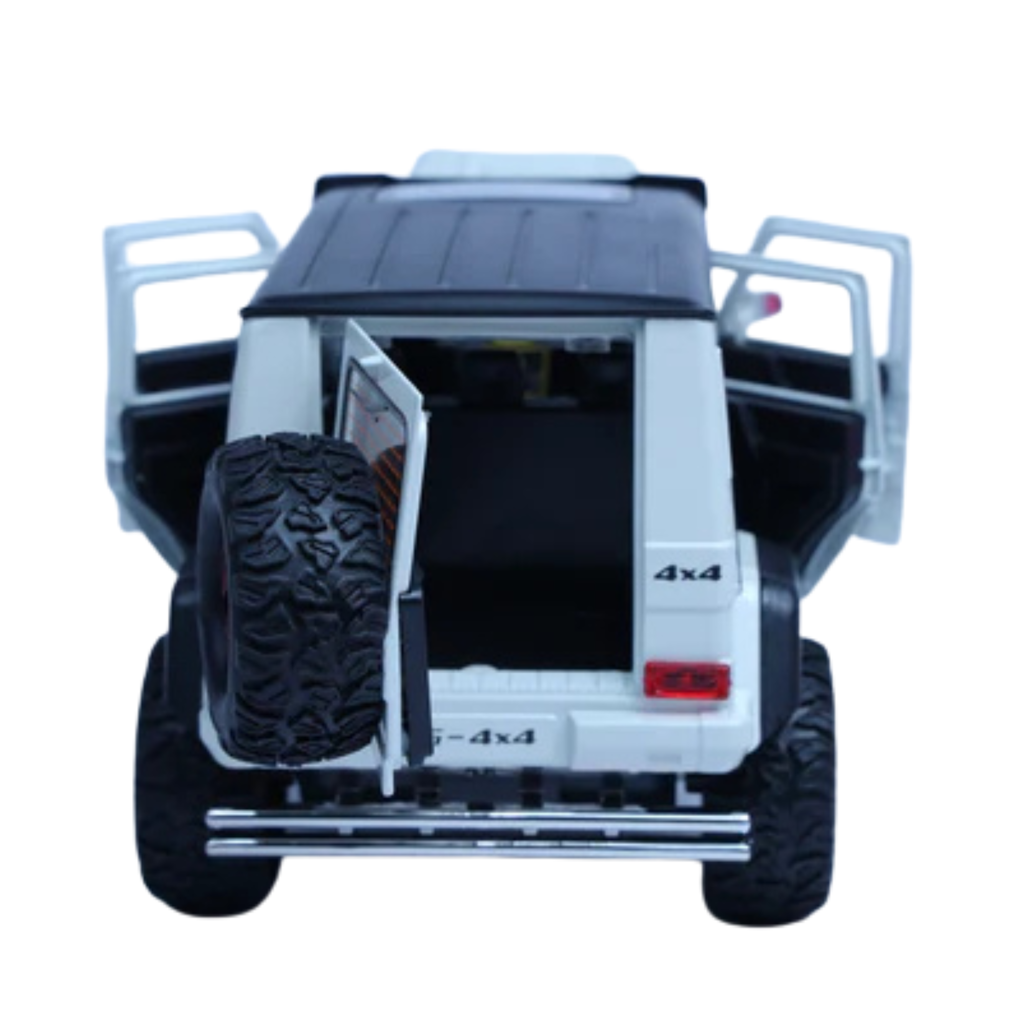 Mercedes-Benz G-Class 4x4 White 1:24 Scale Diecast Model | Openable Doors & Lights | Luxury SUV Collectible