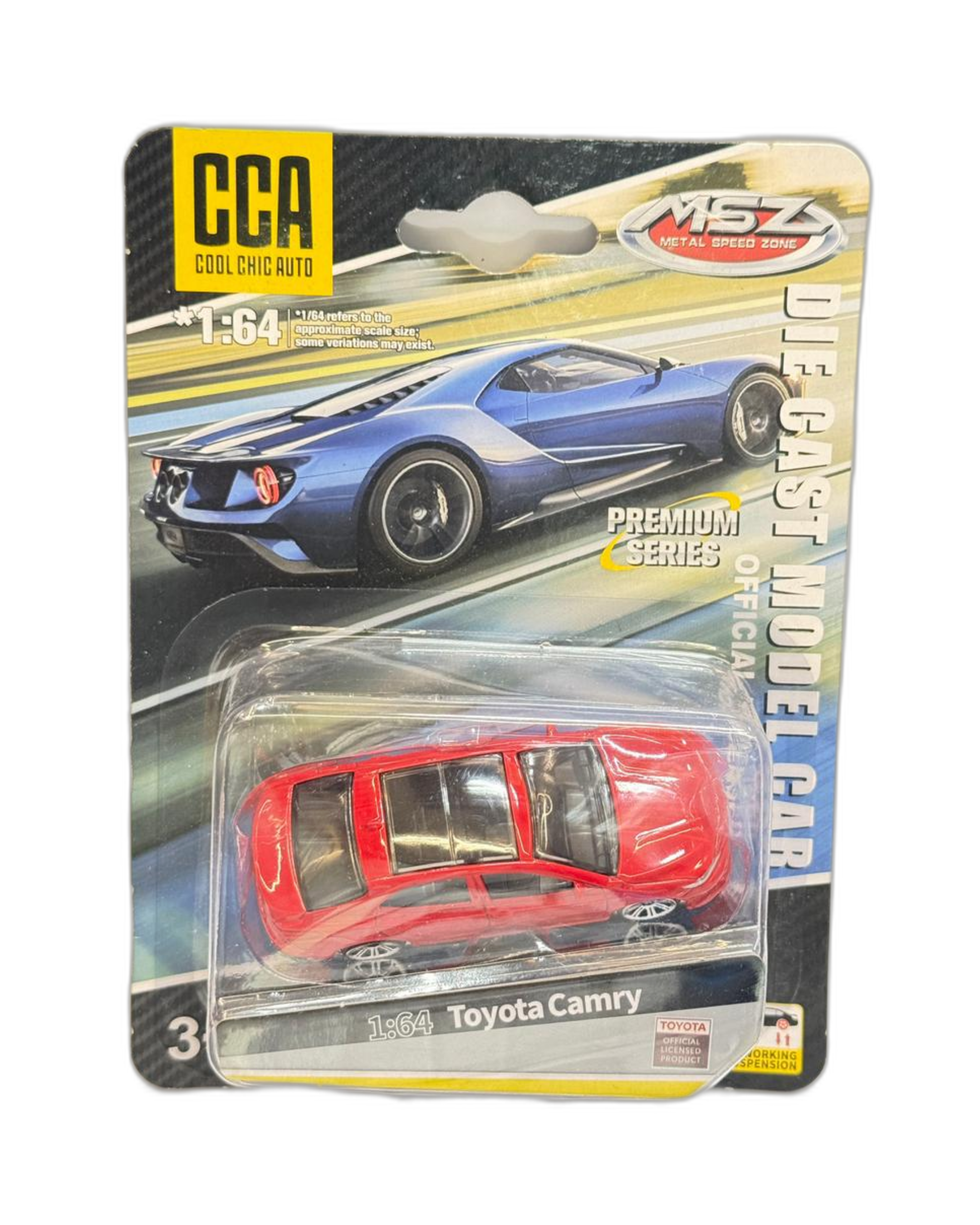 CCA MSZ 1:64 Toyota Camry Diecast Metal Toy Car – Premium Scale Model (Red)