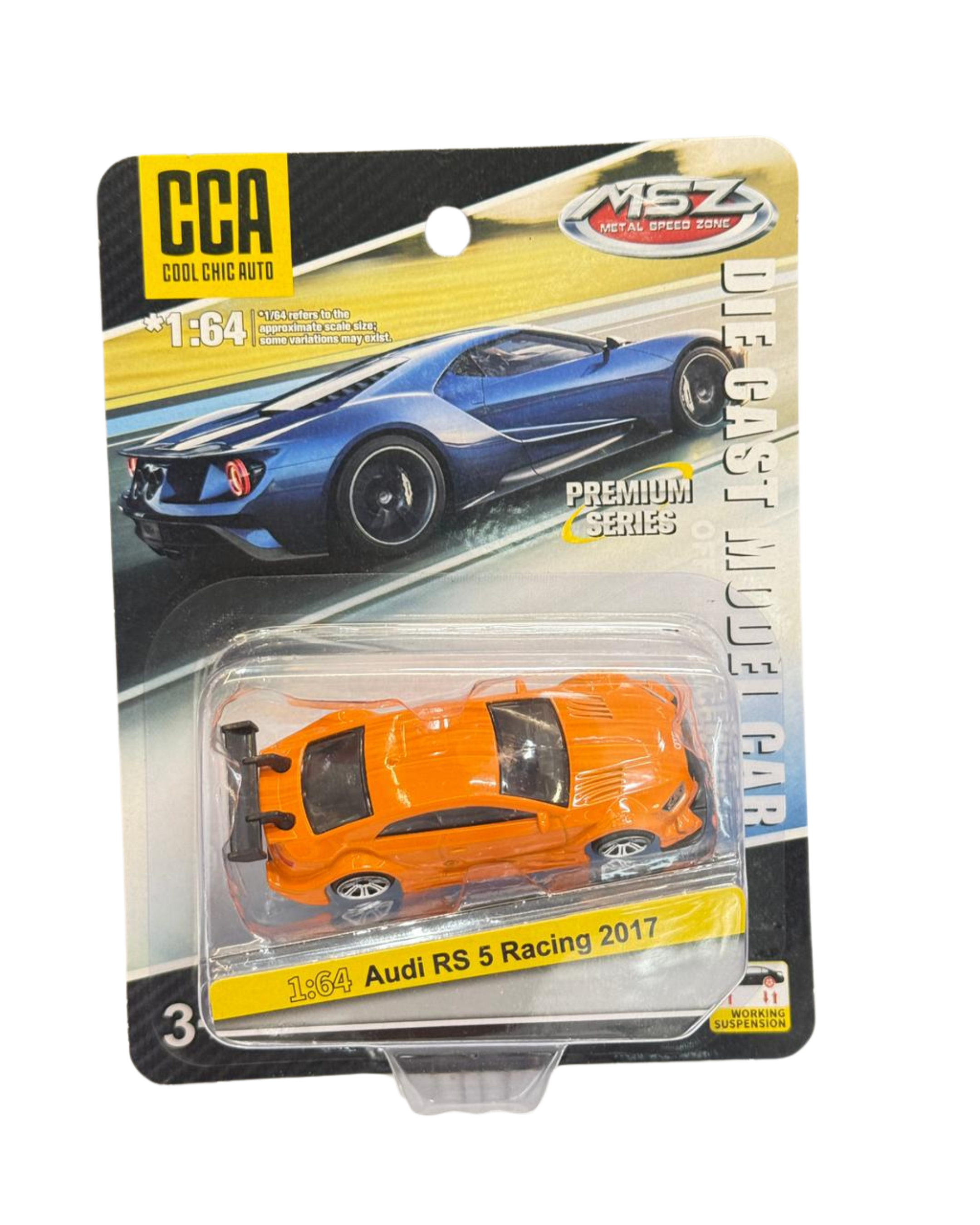CCA MSZ Audi RS 5 Racing 2017 1:64 Diecast Metal Toy Car – Premium Racing Series Model