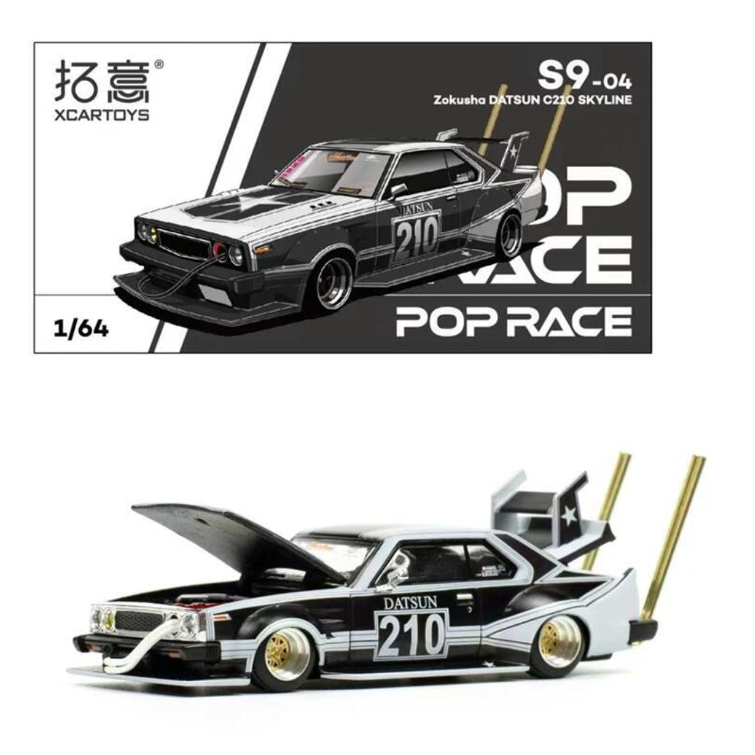Pop Race Datsun C210 Skyline Zokusha Black & White – PR64S9-04