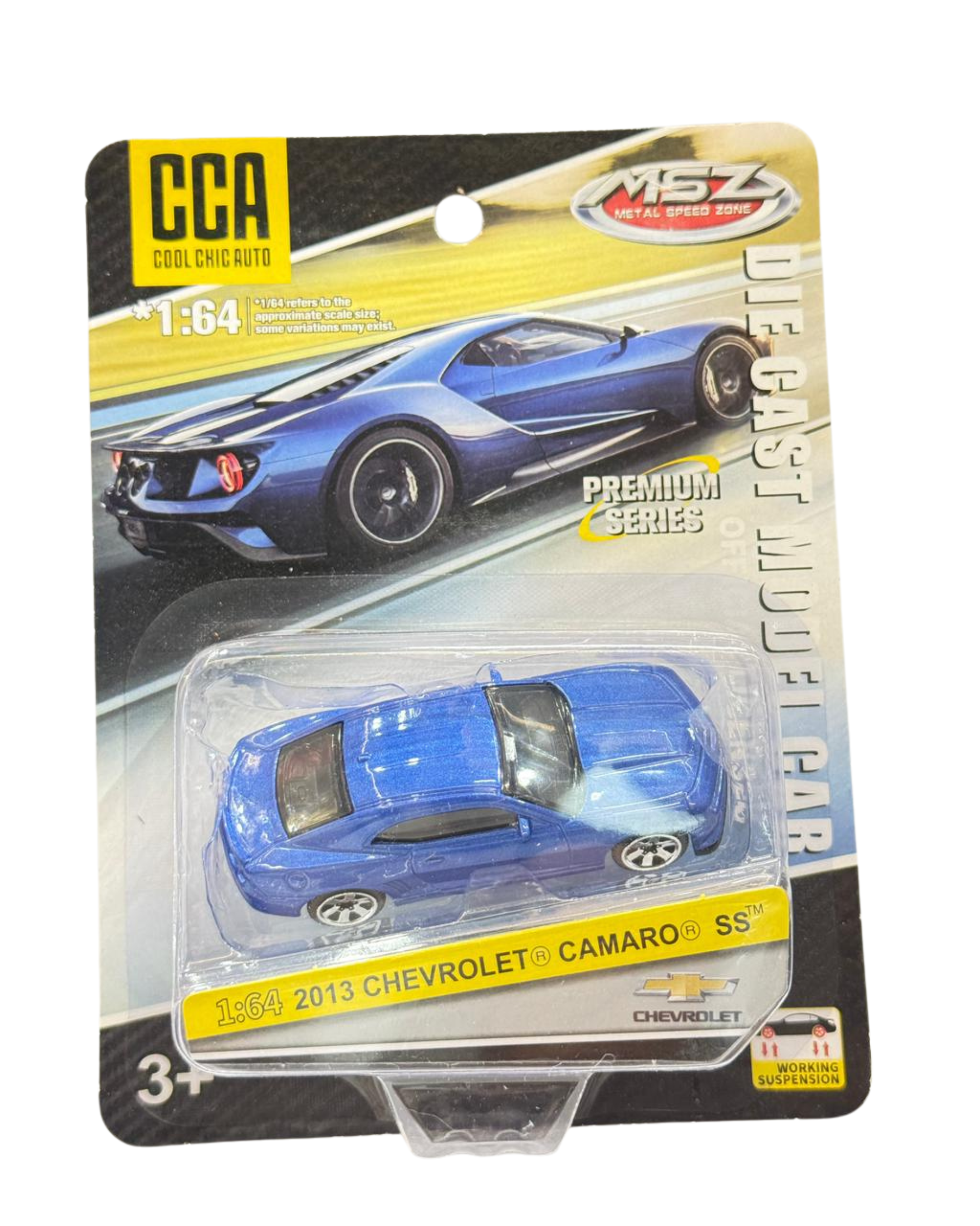 CCA MSZ 1:64 Chevrolet Camaro SS Diecast Metal Toy Car – Premium Miniature Model (Blue)