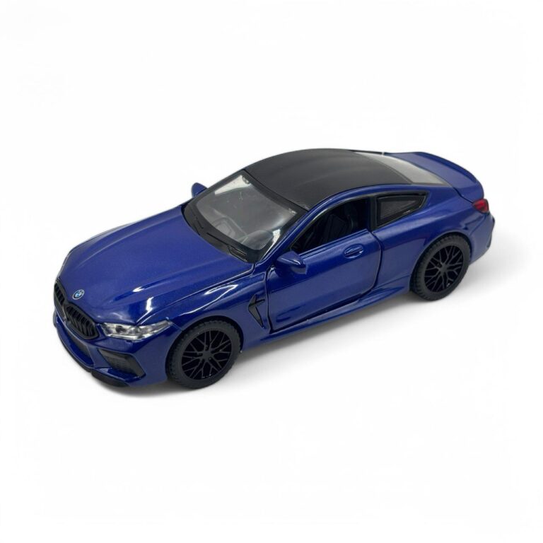 Premium BMW M8 Coupe 1:36 Scale Diecast Metal Toy Car with Lights, Sound & Pull-Back Action