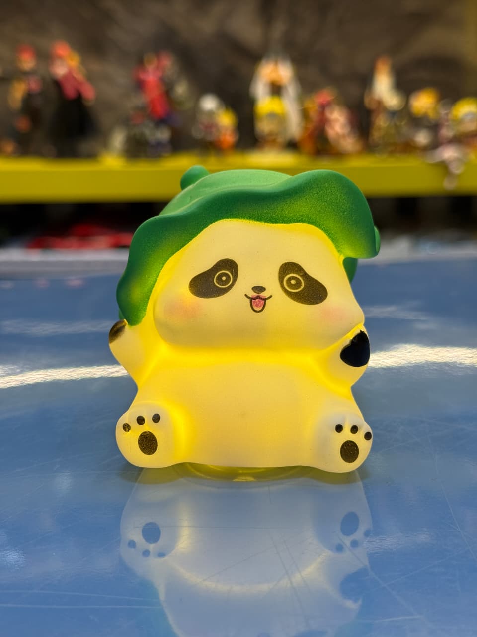 Cute Leaf-Panda LED Night Lamp for Kids – Soft Glow Silicone Bedside Light Toy (Premium Quality)