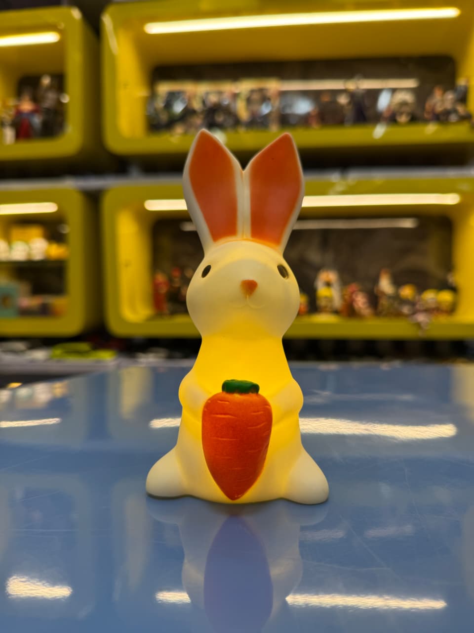 Cute Bunny LED Night Lamp for Kids – Soft Glow Silicone Bedside Light Toy (Carrot Holding Design, Premium Quality)