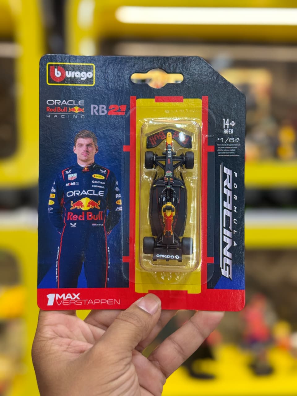 Bburago Oracle Red Bull Racing RB21 Max Verstappen 1:64 Diecast Metal Toy Car – Premium Formula 1 Collectible Model