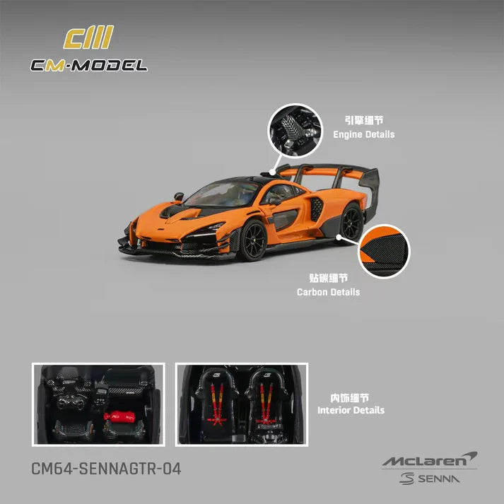 CM Model McLaren Senna GTR Orange #CM64-SENNAGTR-04
