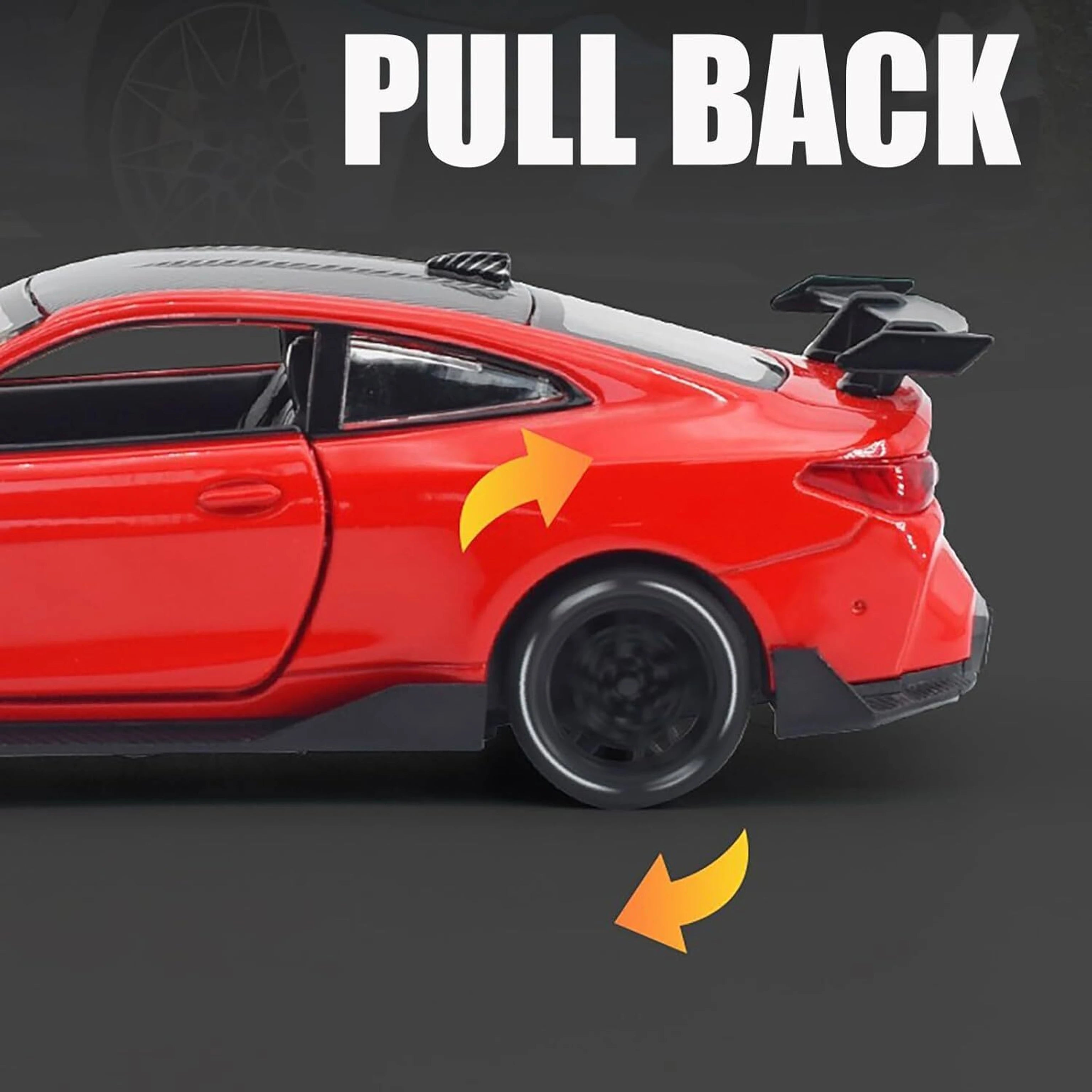 BMW M4 Coupe 1:32 Scale Diecast Alloy Model Car | Pull Back | Openable Doors, Hood & Trunk