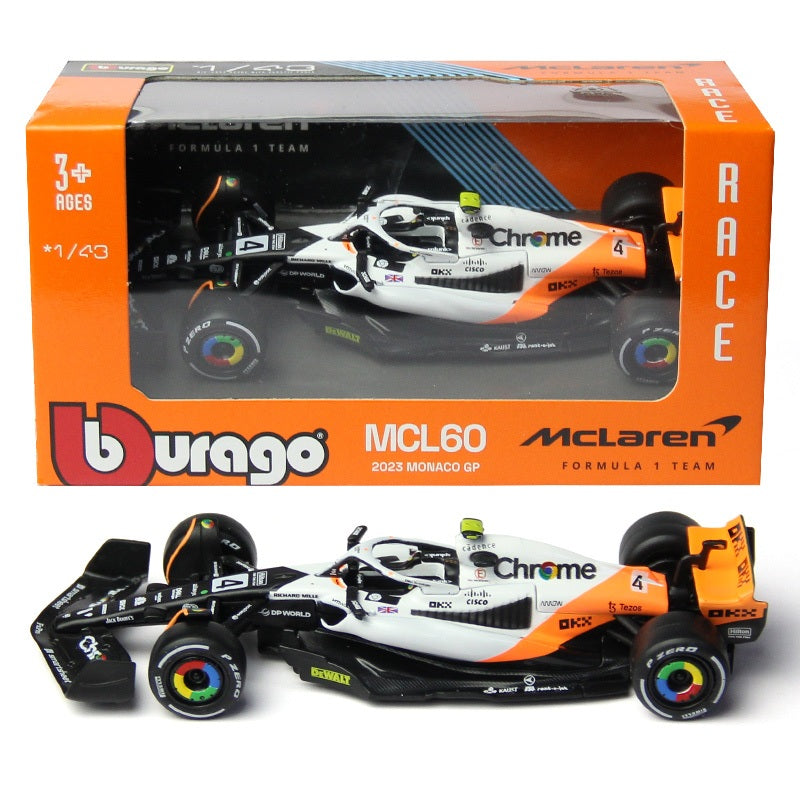 Bburago McLaren MCL60 Monaco GP #4 1:43 Scale Diecast Metal Toy Car Model