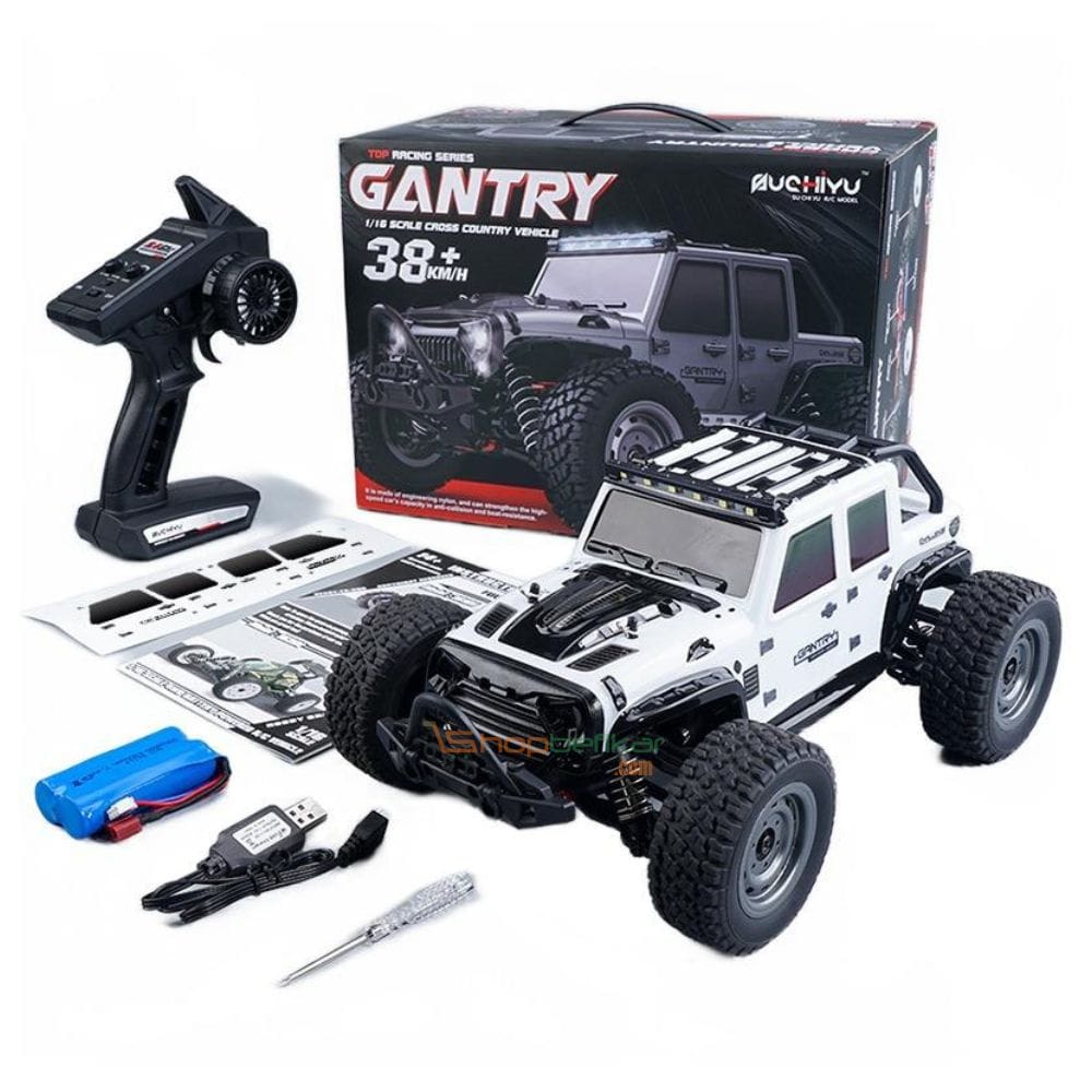 Gantry 1:16 Scale High-Speed RC Off-Road Truck – Premium Diecast Metal Remote Control Car (4WD, 38 km/h, LED Lights)