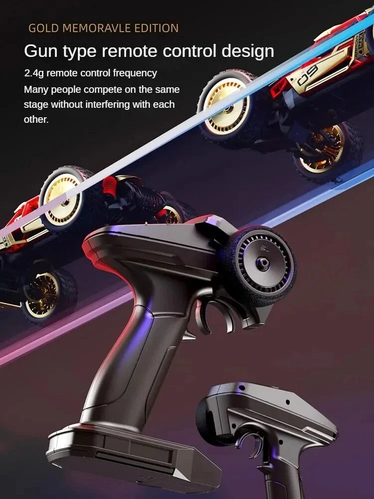 Sulong Fast Dragon 1:14 Gold Commemorative Edition High Speed Alloy Diecast RC Car – Metal Remote Control Racing Buggy