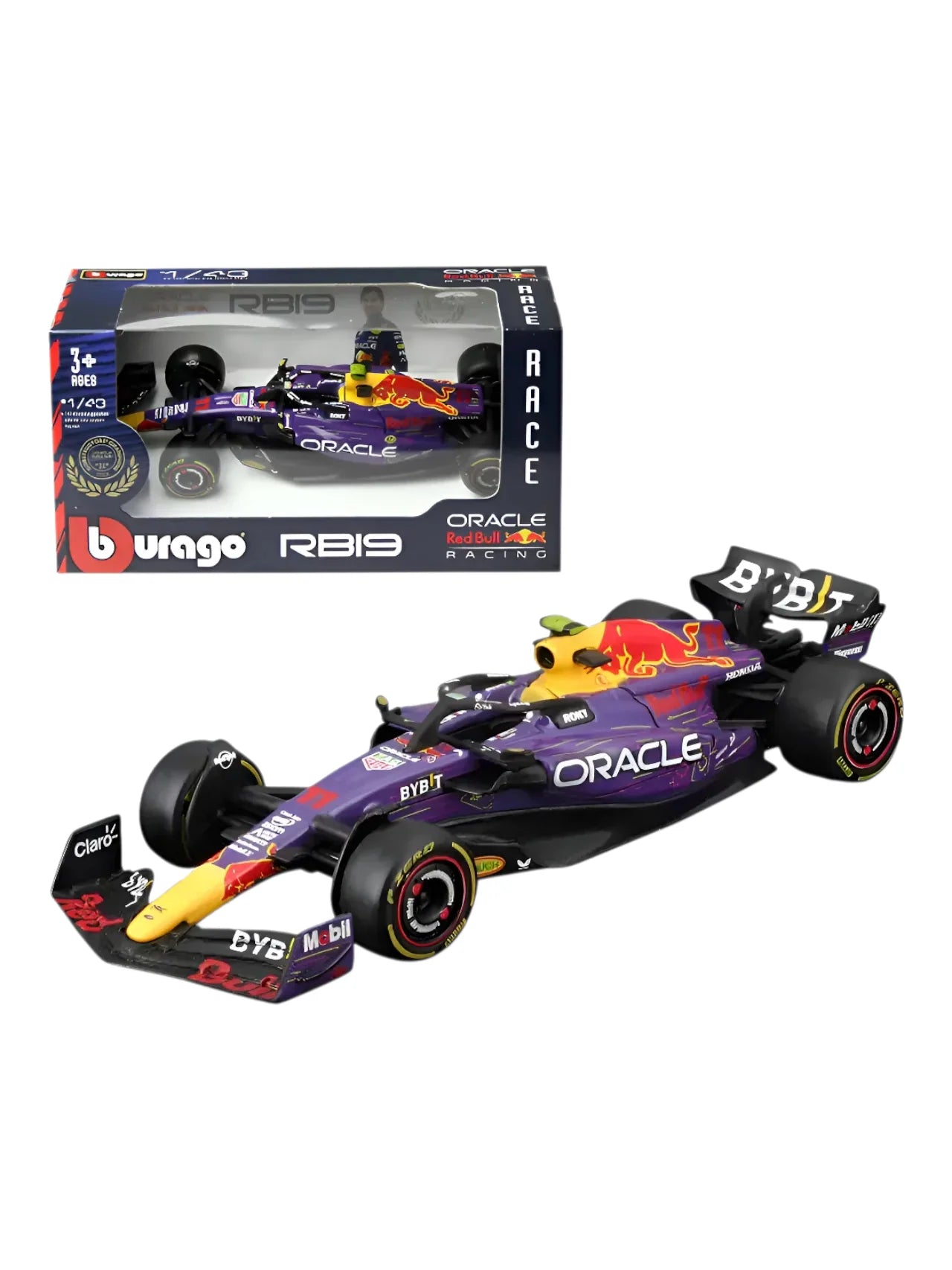 Bburago Oracle Red Bull Racing RB19 1:43 Scale Diecast Metal Toy Car Model
