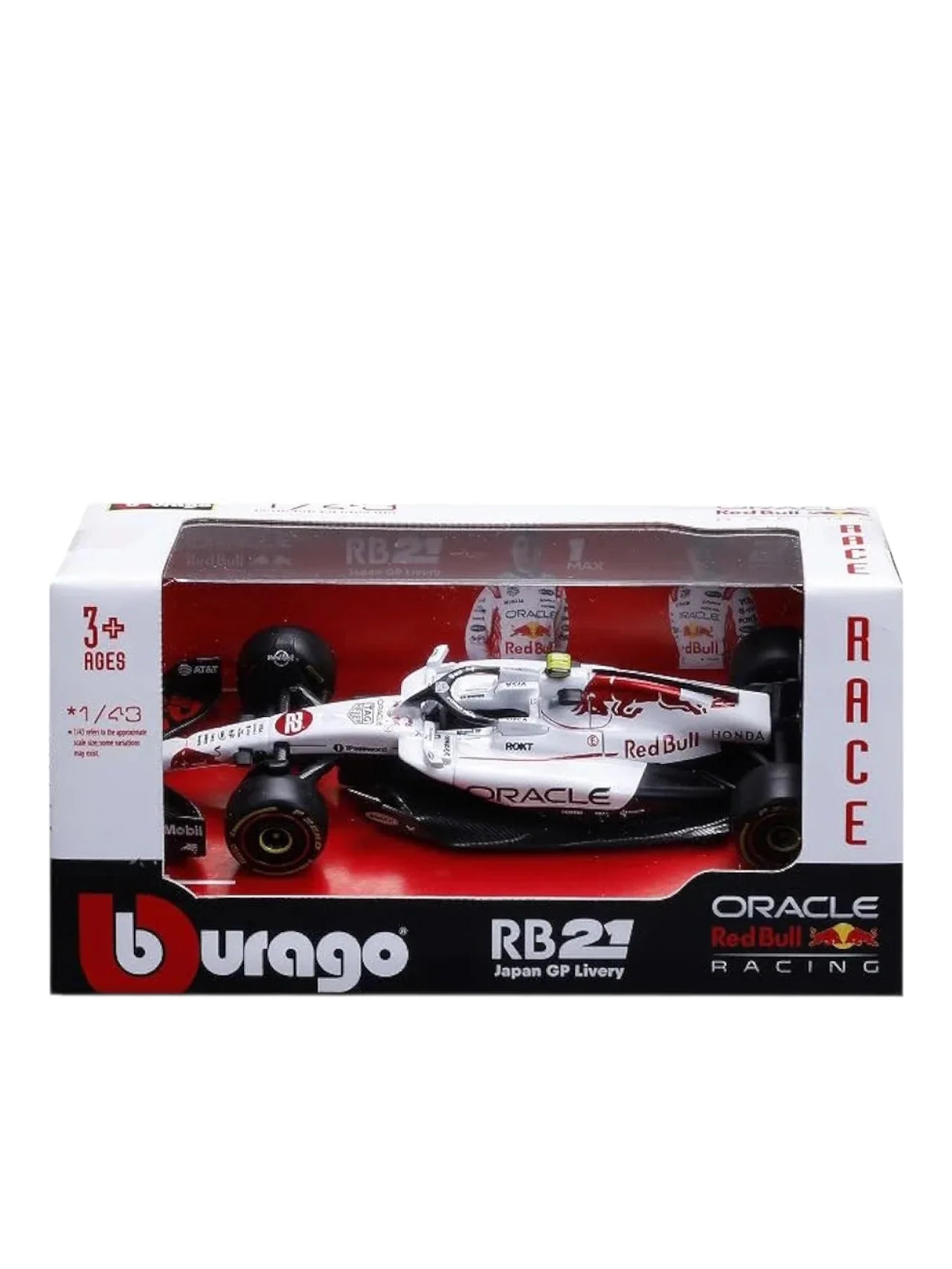 Bburago Oracle Red Bull Racing RB21 Japan GP Livery 1:43 Scale Diecast Metal Toy Car